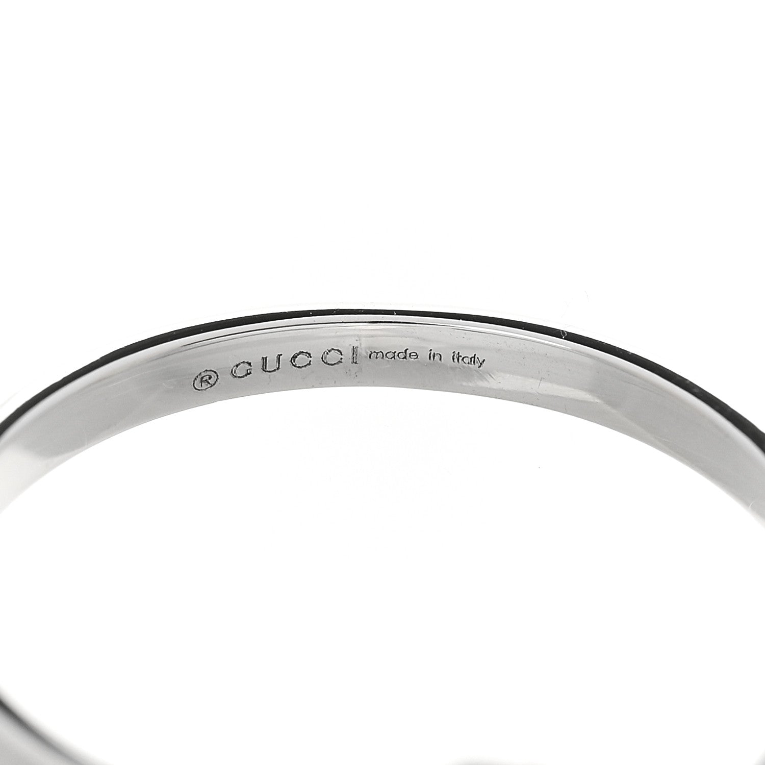 18K White Gold Diamond Heart Band Ring 54 6.75