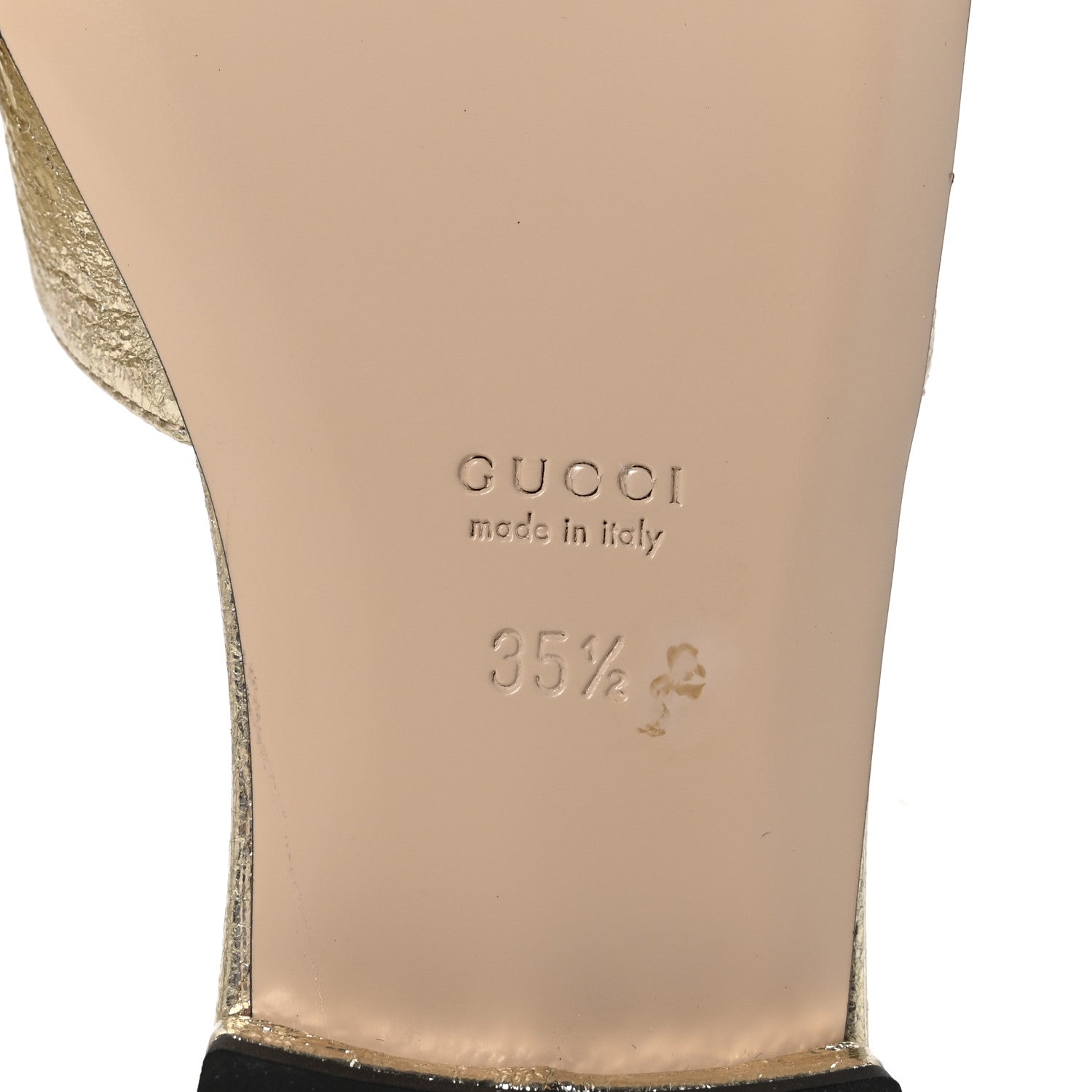 Galassia GG Marmont Flat Slide Sandals 35.5 Platino