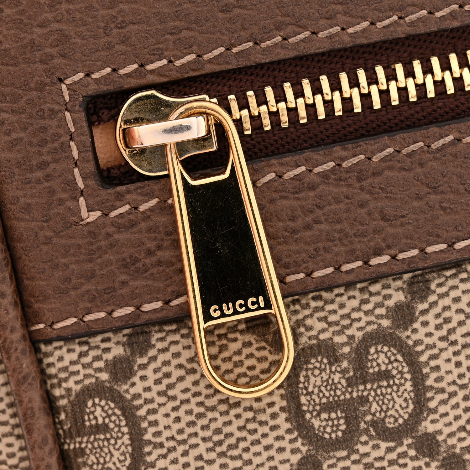 GG Supreme Monogram Web Mini Ophidia Shoulder Bag Brown
