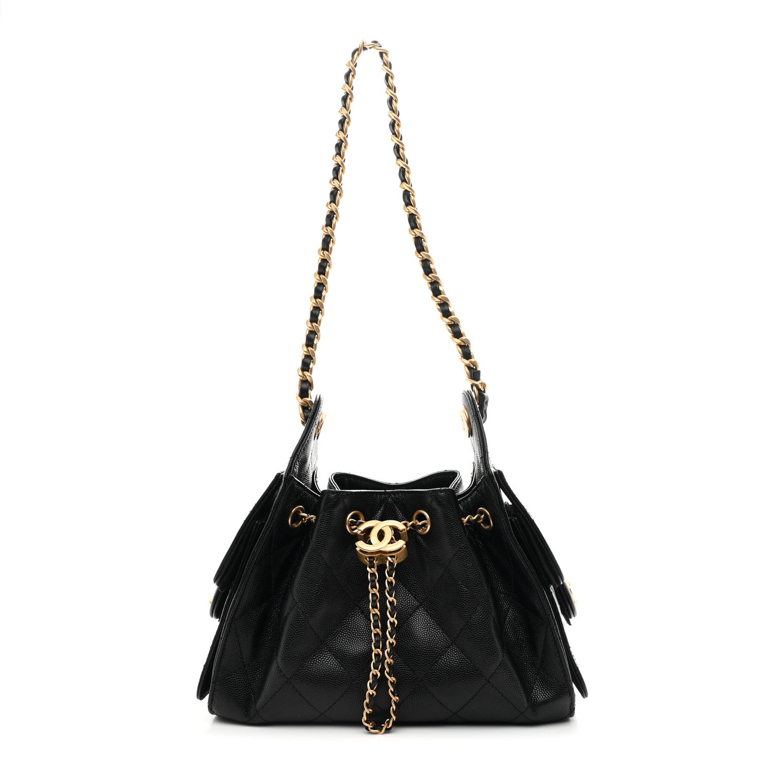 Caviar Quilted Mini Chanel 25 Handbag Black