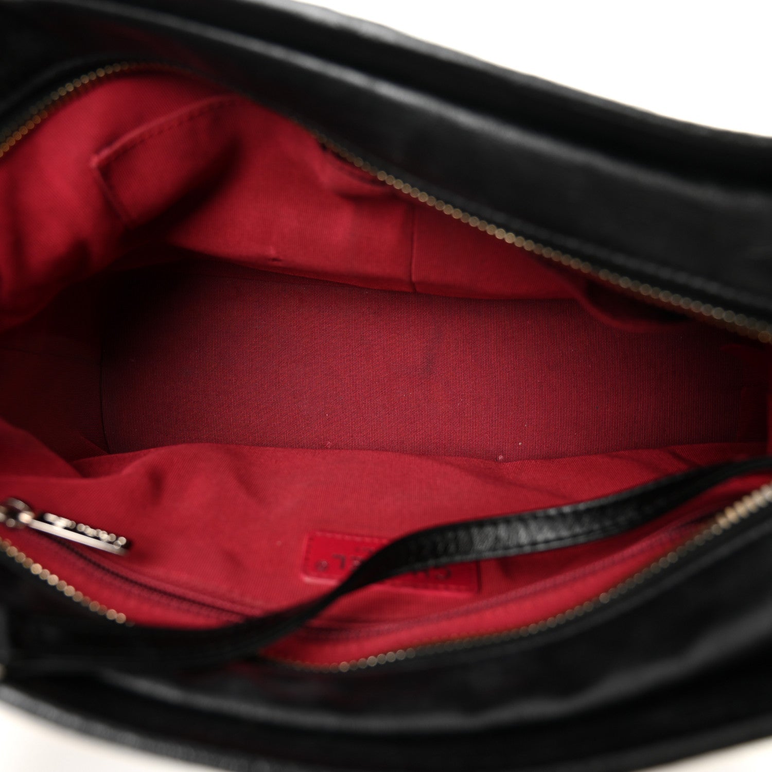 Aged Calfskin Quilted Medium Gabrielle Hobo Black