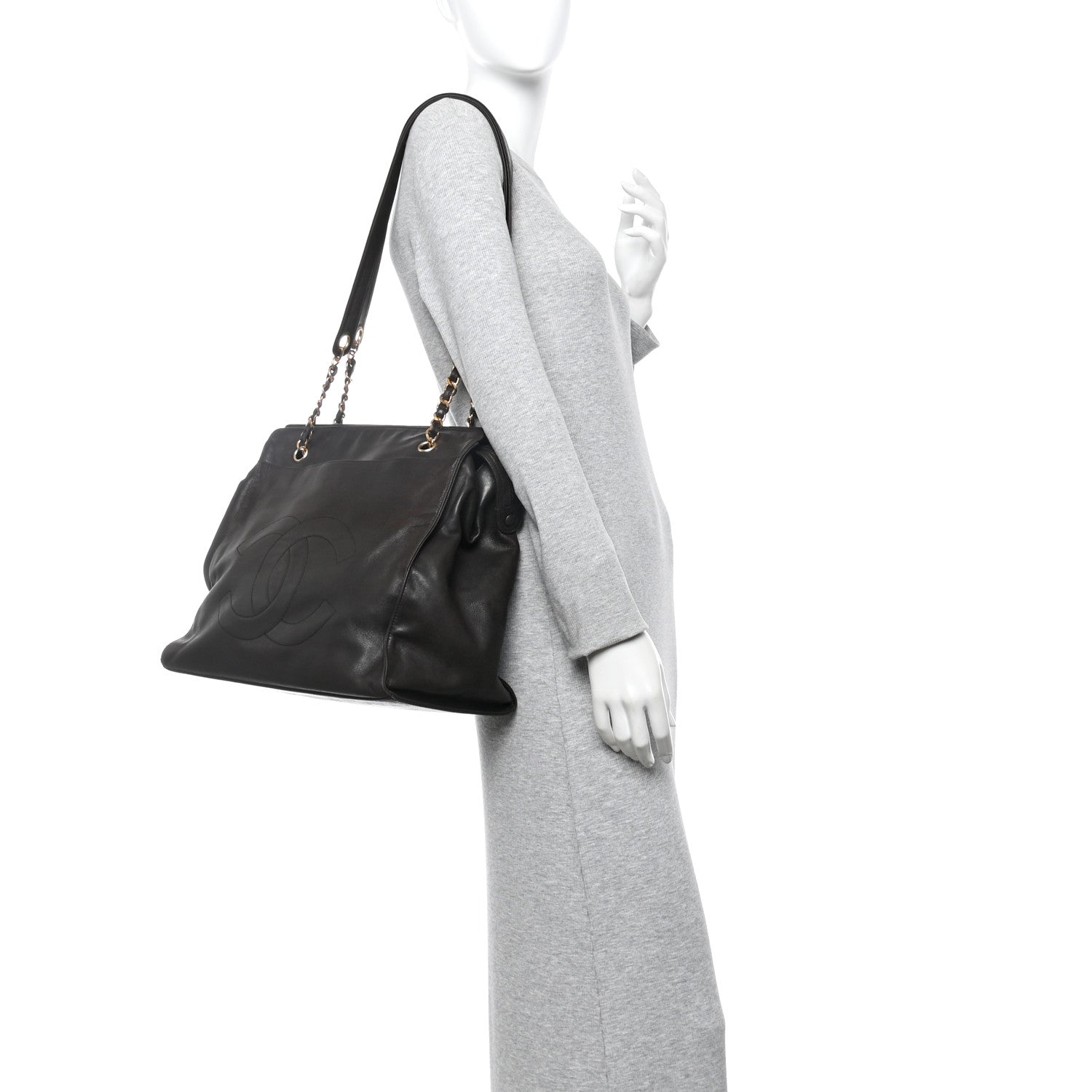 Lambskin CC Shoulder Bag Black