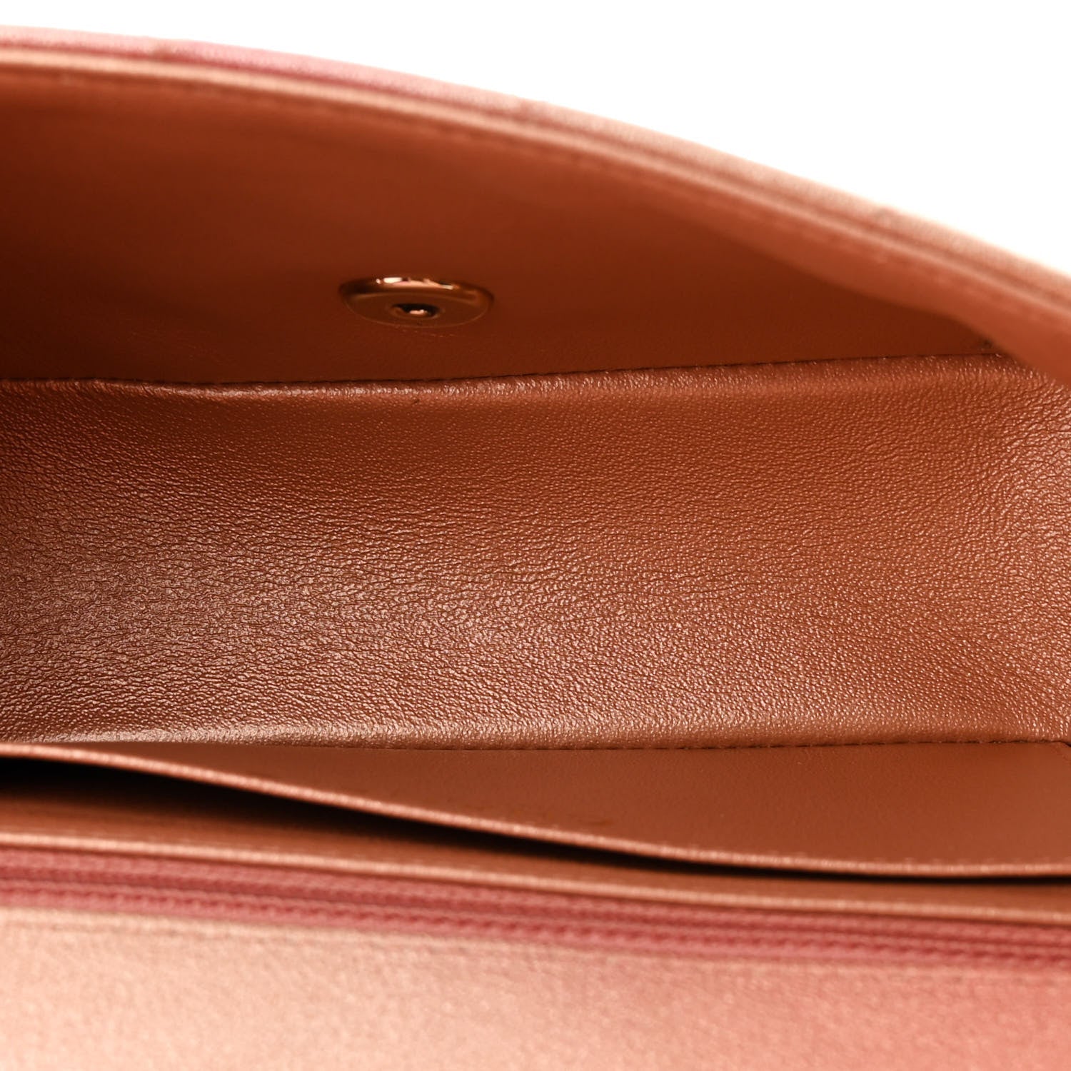 Metallic Lambskin Quilted Ombre Mini Rectangular Flap Pink