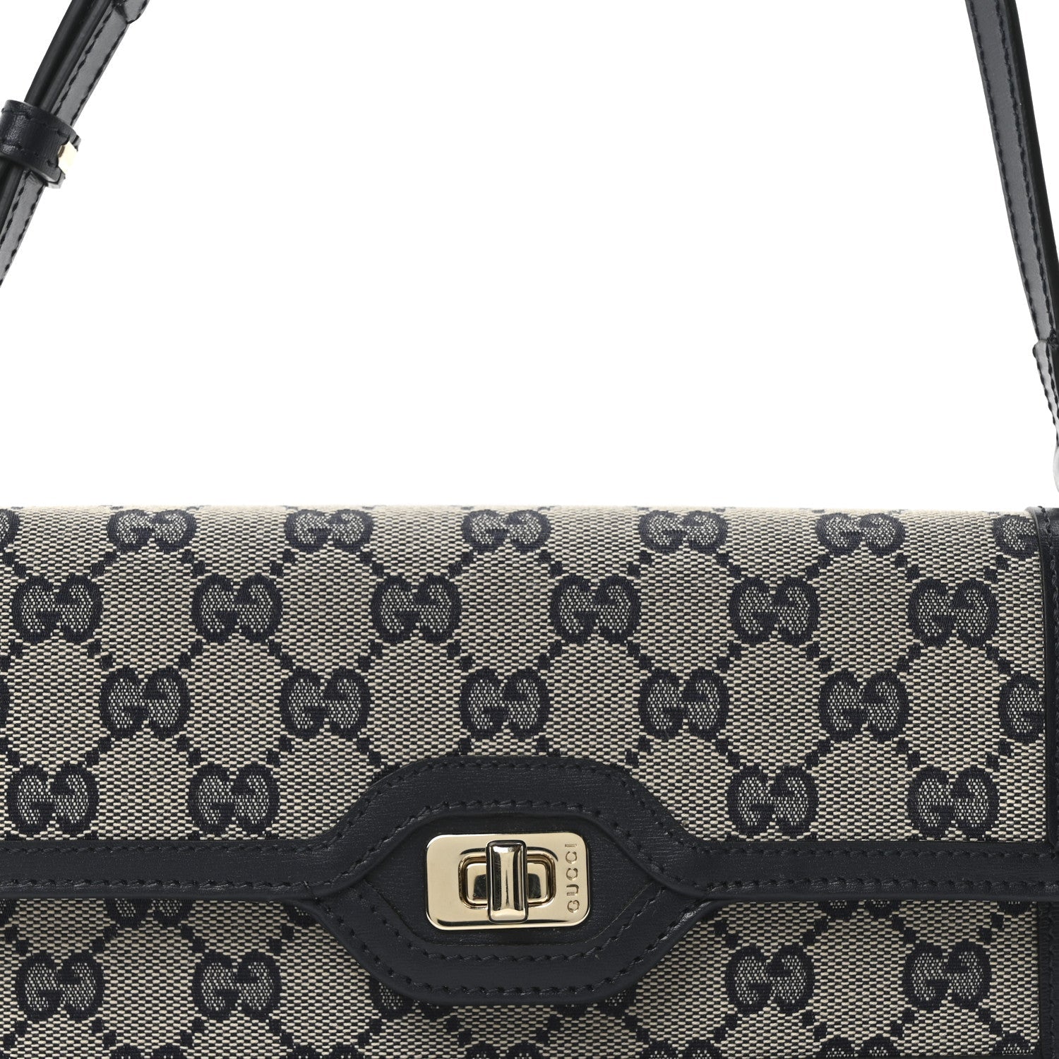 GG Monogram Mini Luce Shoulder Bag Beige Blue