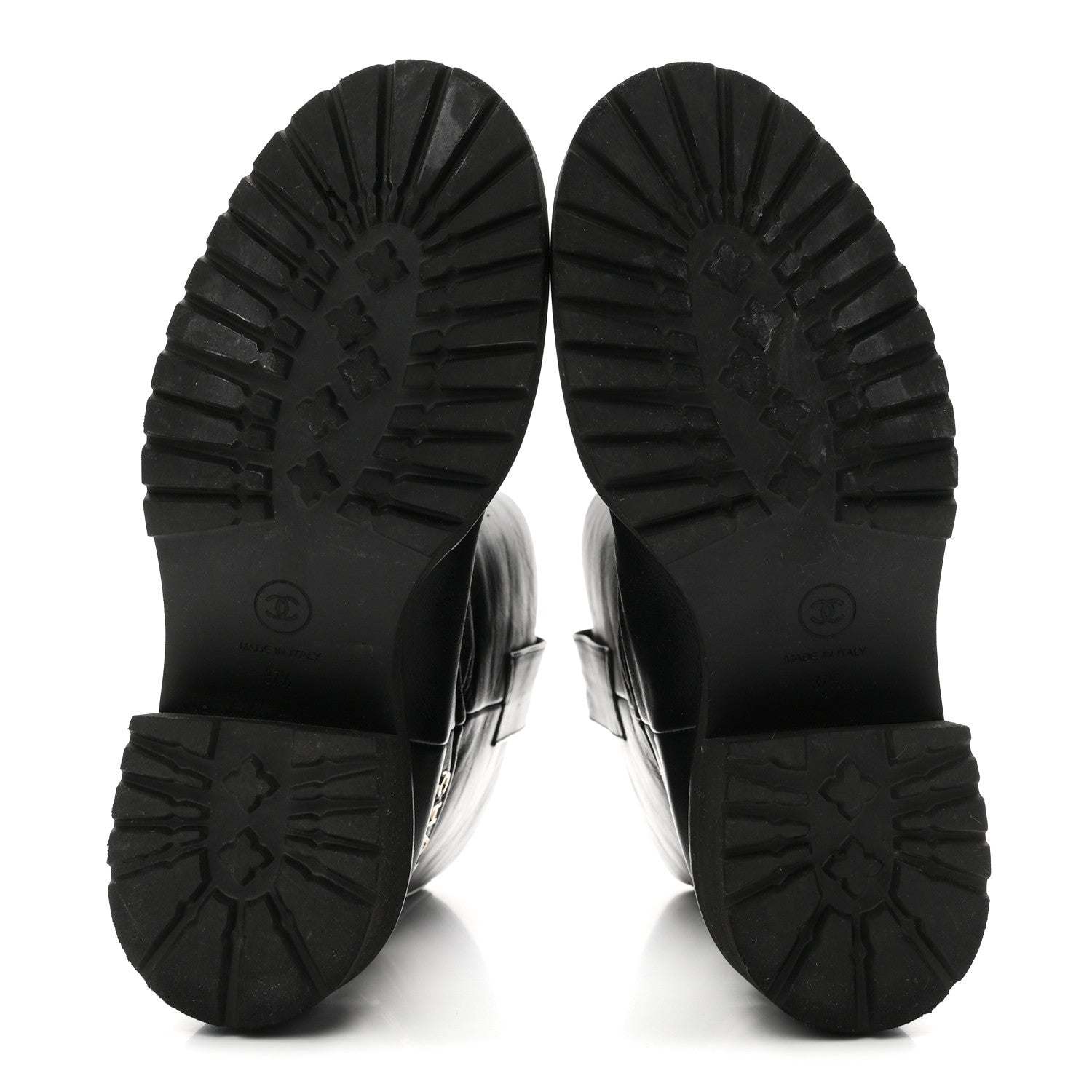 Calfskin CC Ankle Boots 37.5 Black