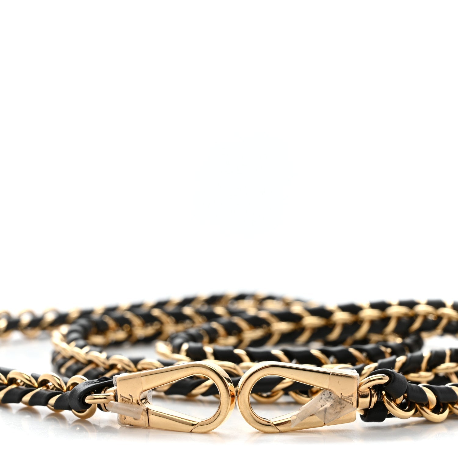 Calfskin Multi Pochette Chain Shoulder Strap Black Gold