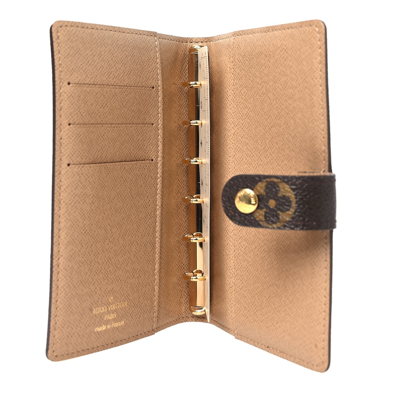 Monogram Complice Trunks and Bags Small Ring Agenda Cover Beige