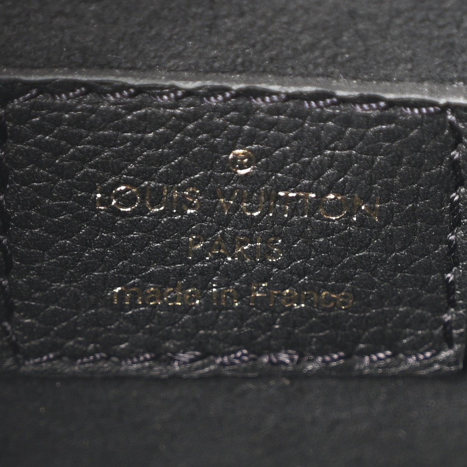 Grained Calfskin Lockme Chain Bag PM Black