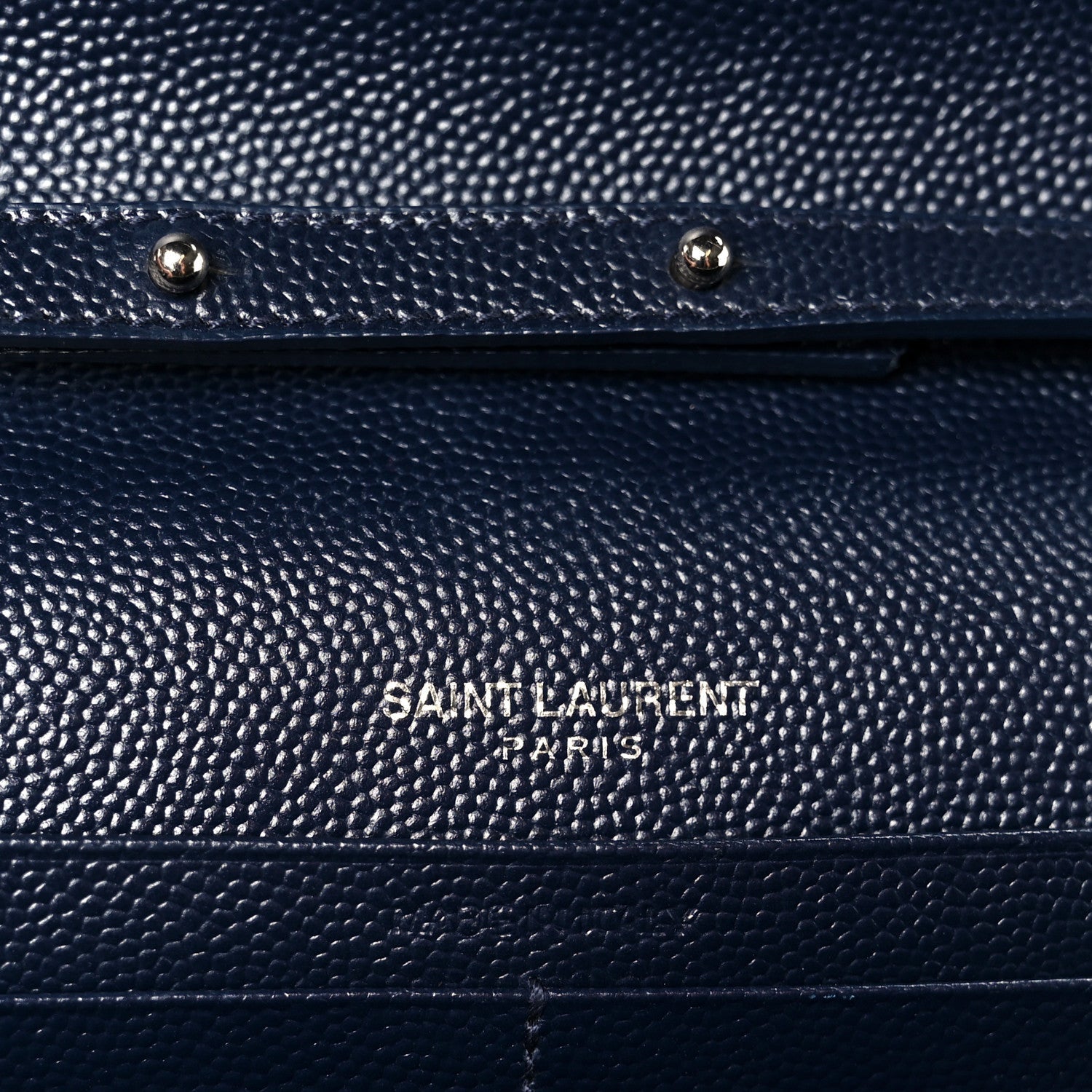 Grain De Poudre Matelasse Chevron Monogram Chain Wallet Deep Marine