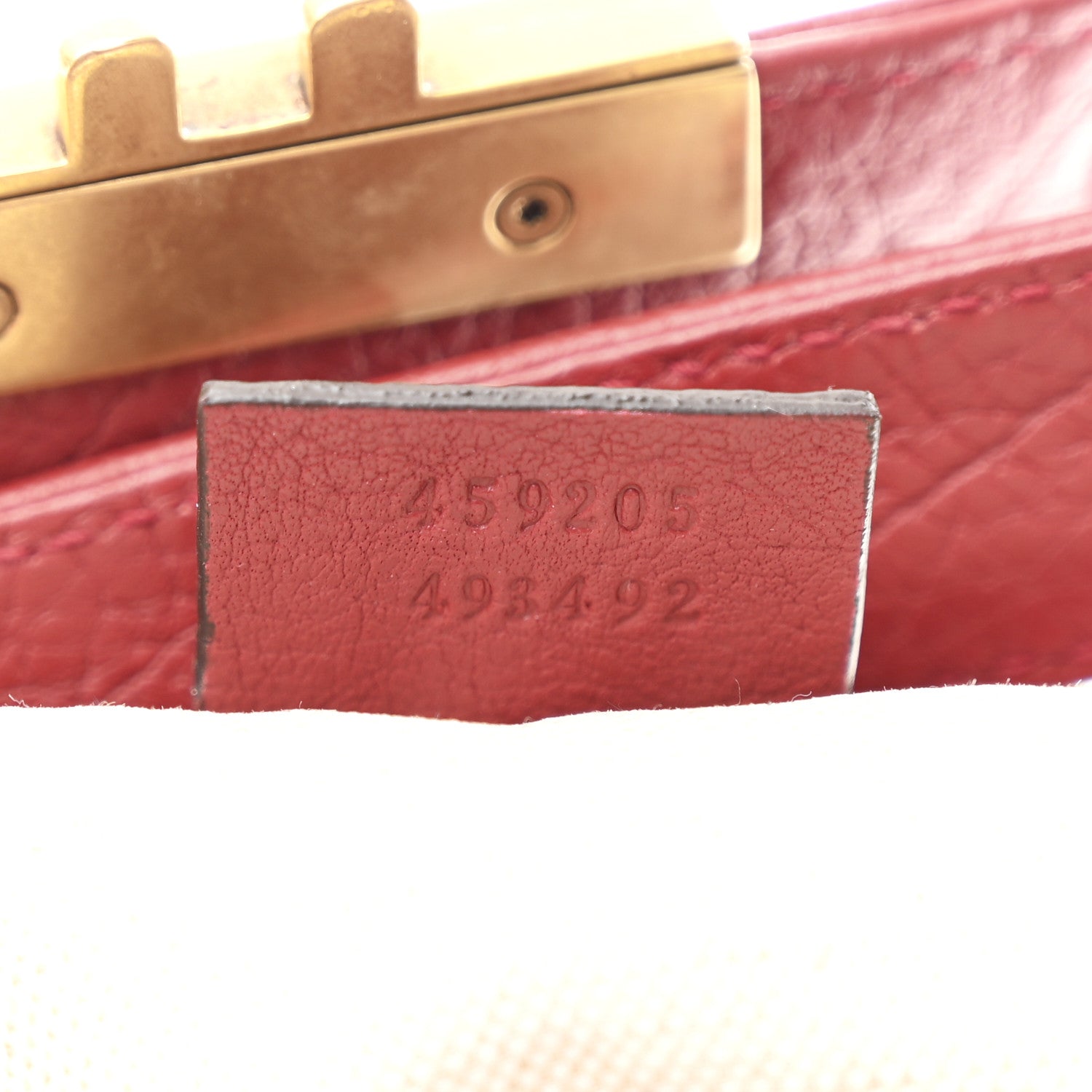 Calfskin Web Padlock Tote Red