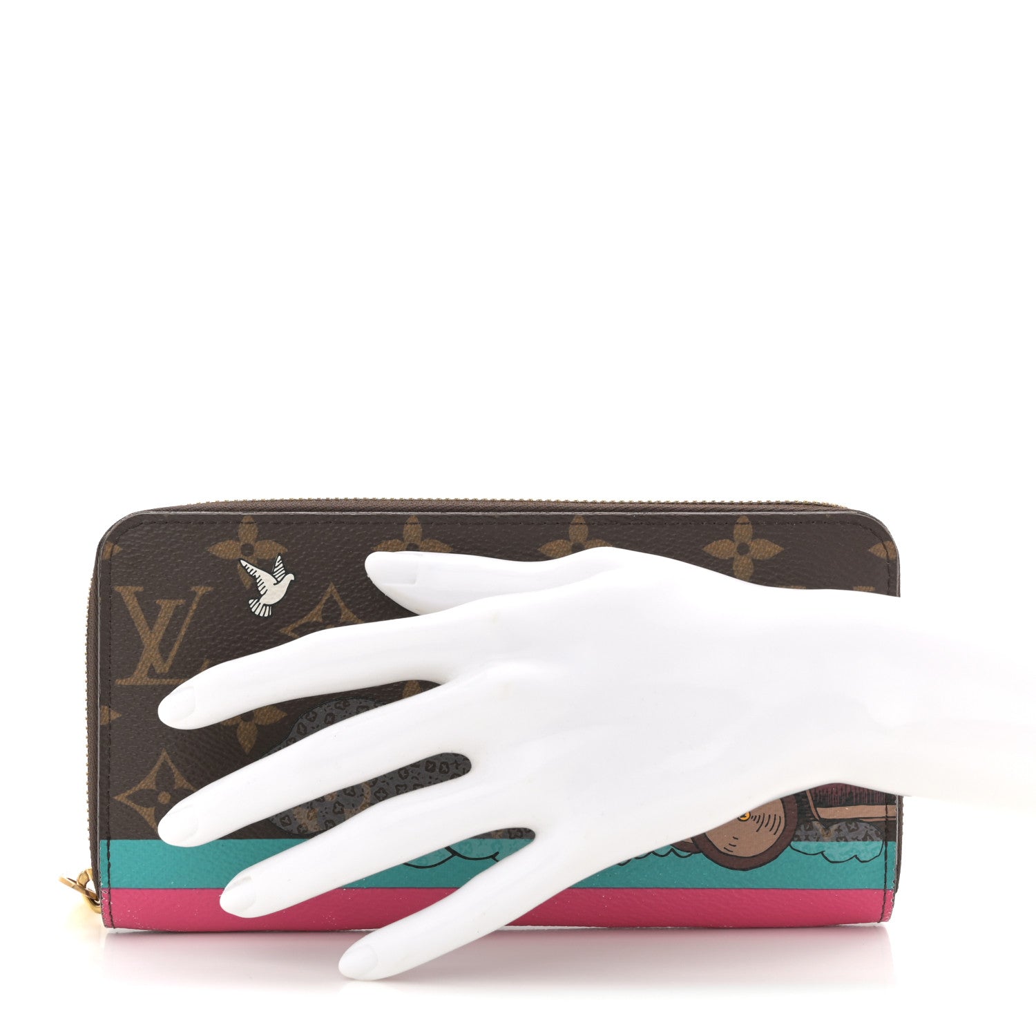 Monogram 2015 Christmas Animation Zippy Wallet Hibiscus