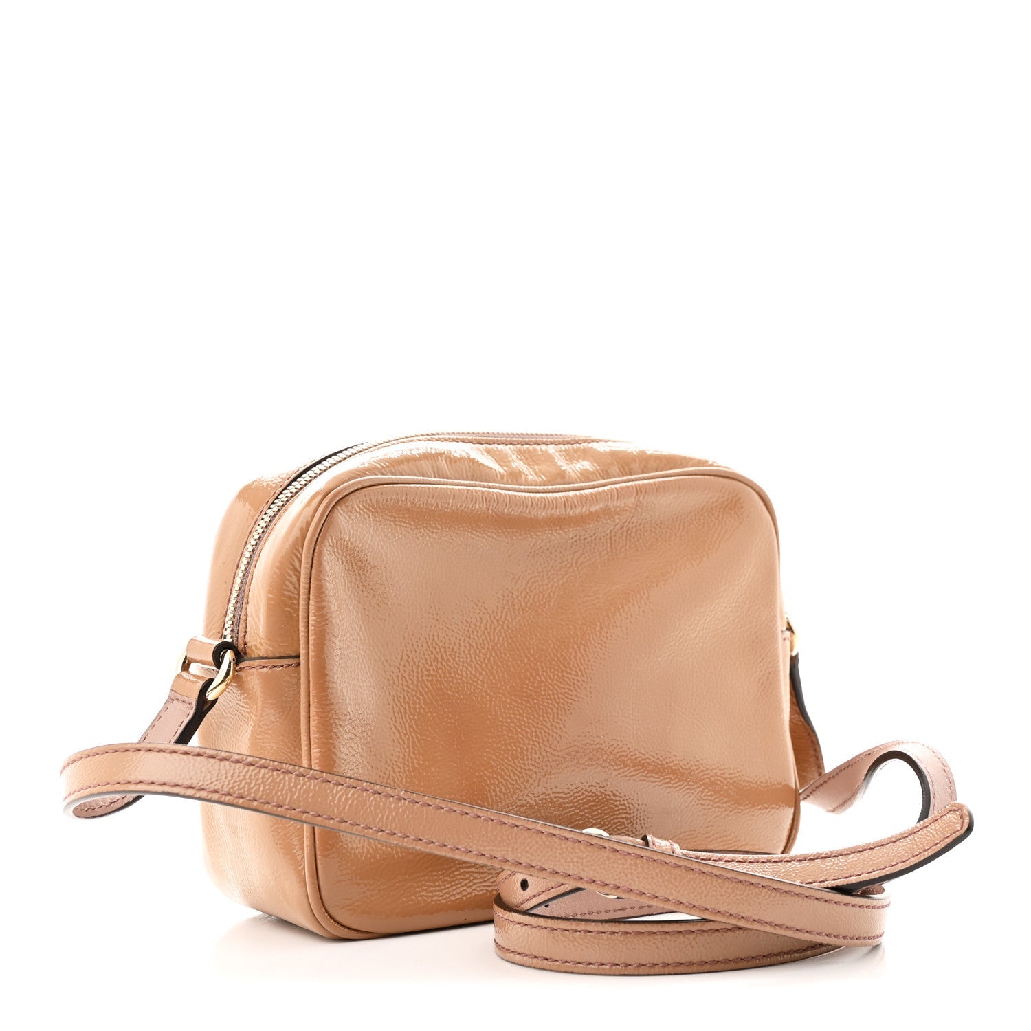 Vernice Naplack Small Soho Disco Bag Dark Cipria