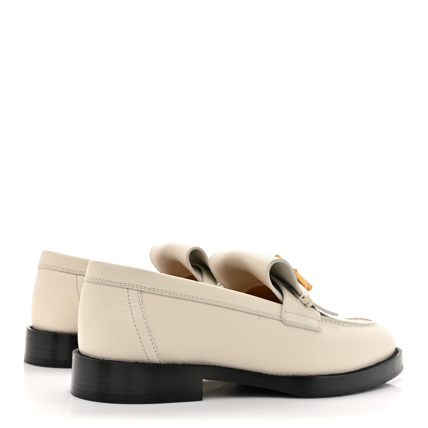 Calfskin Womens Impact Loafers 35 Blanc De Paris