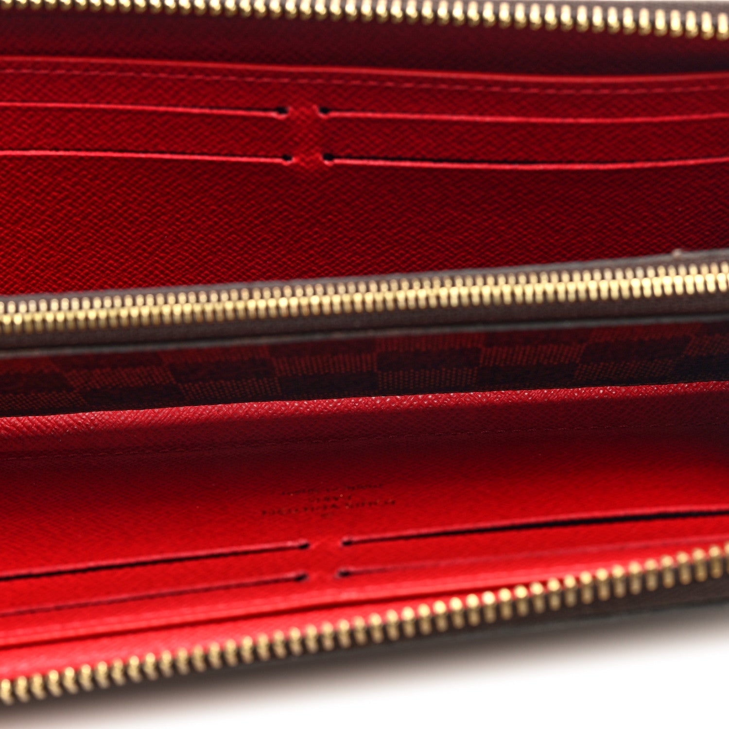 Damier Ebene Clemence Wallet Cherry