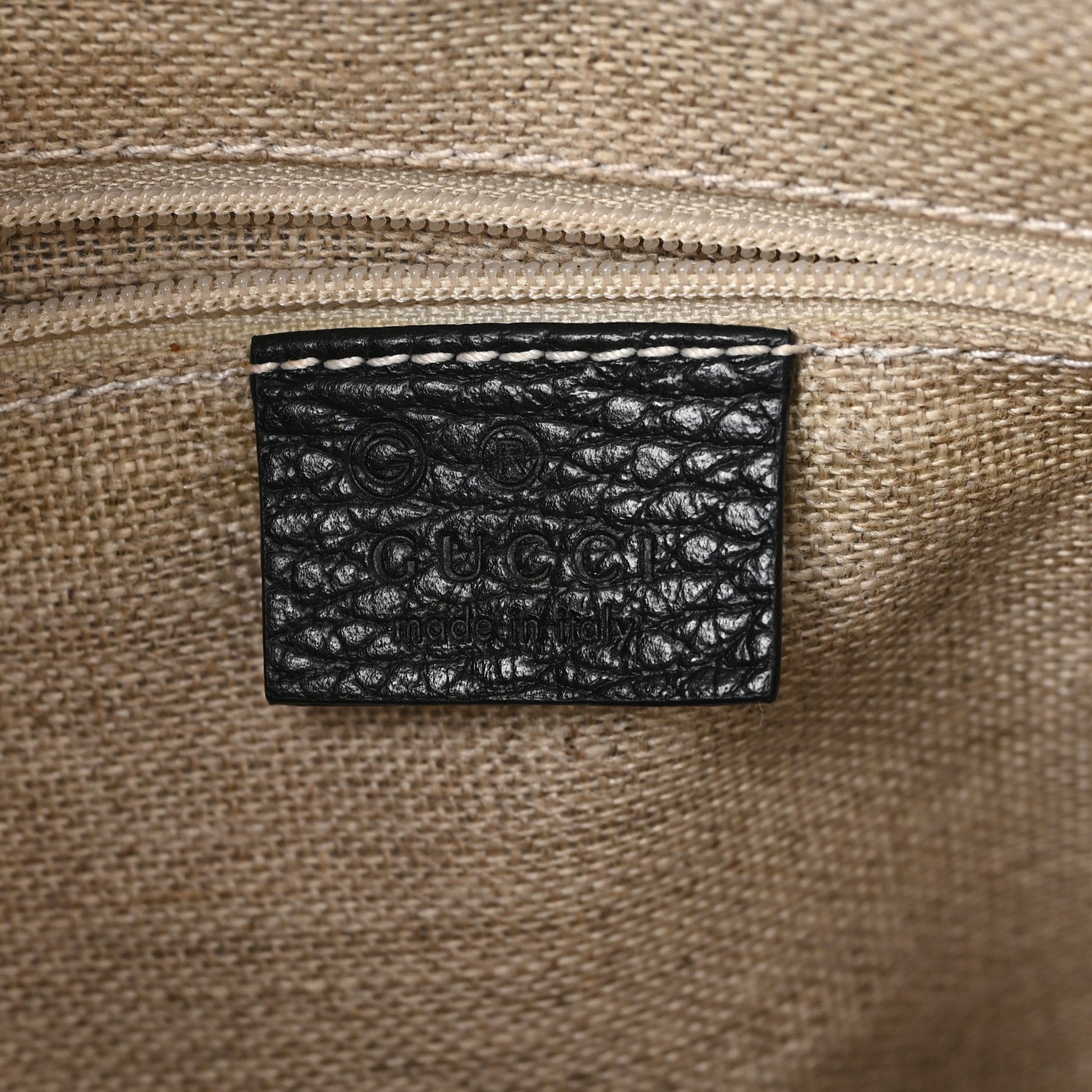 Dollar Calfskin GG Charm Dome Satchel Black