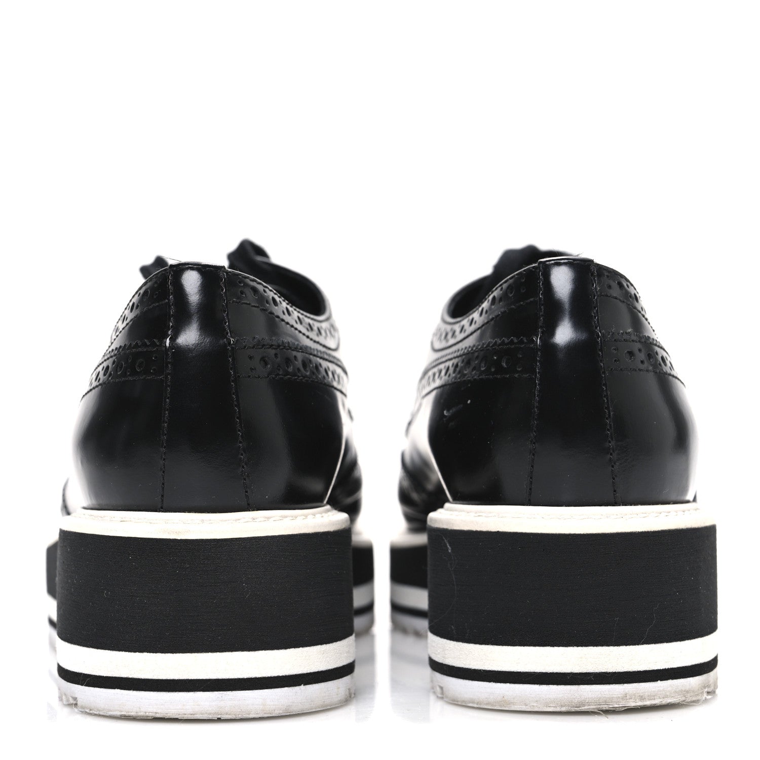 Spazzolato Lace Up Loafers 38.5 Black