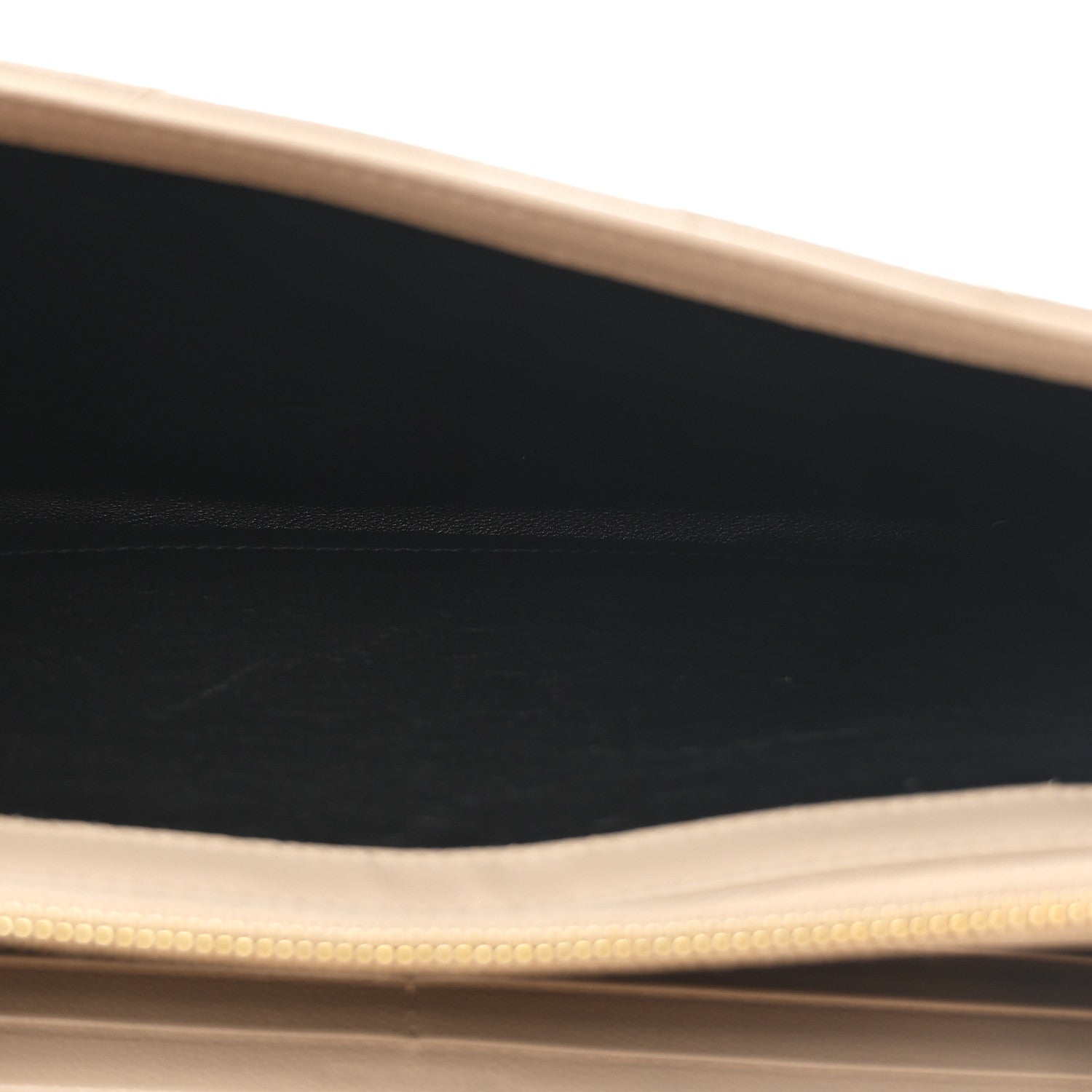 Grain De Poudre Matelasse Chevron Monogram Chain Wallet Dark Beige