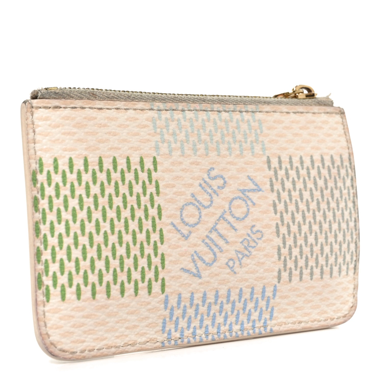 Damierlicious Zipped Romy Card Holder Pistachio Green