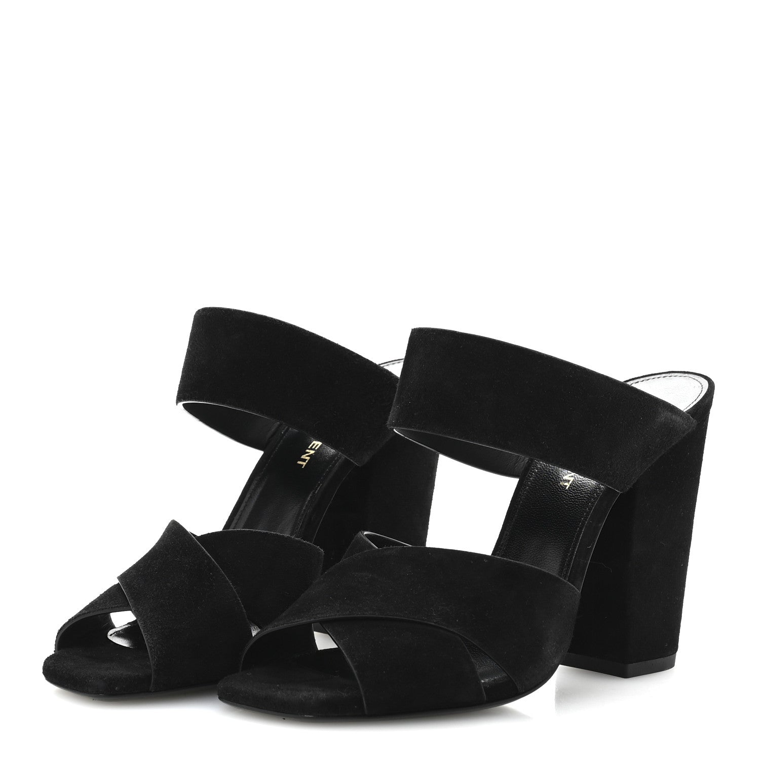 Suede Oak 100 Mule Sandals 37 Black