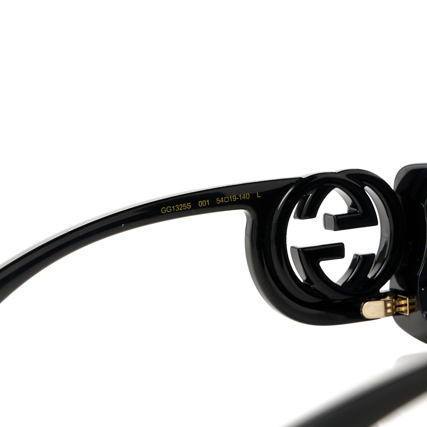 Acetate Chaise Rectangle Frame Sunglasses GG1325S Black