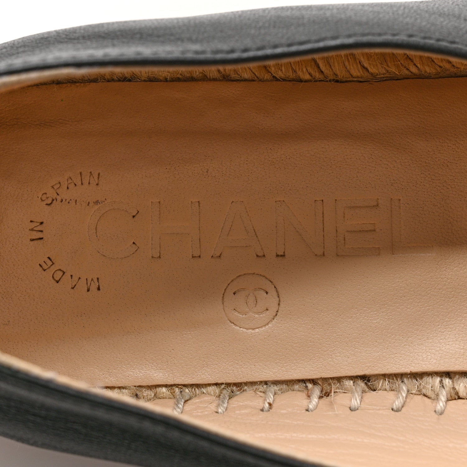 Lambskin CC Espadrilles 37 Black