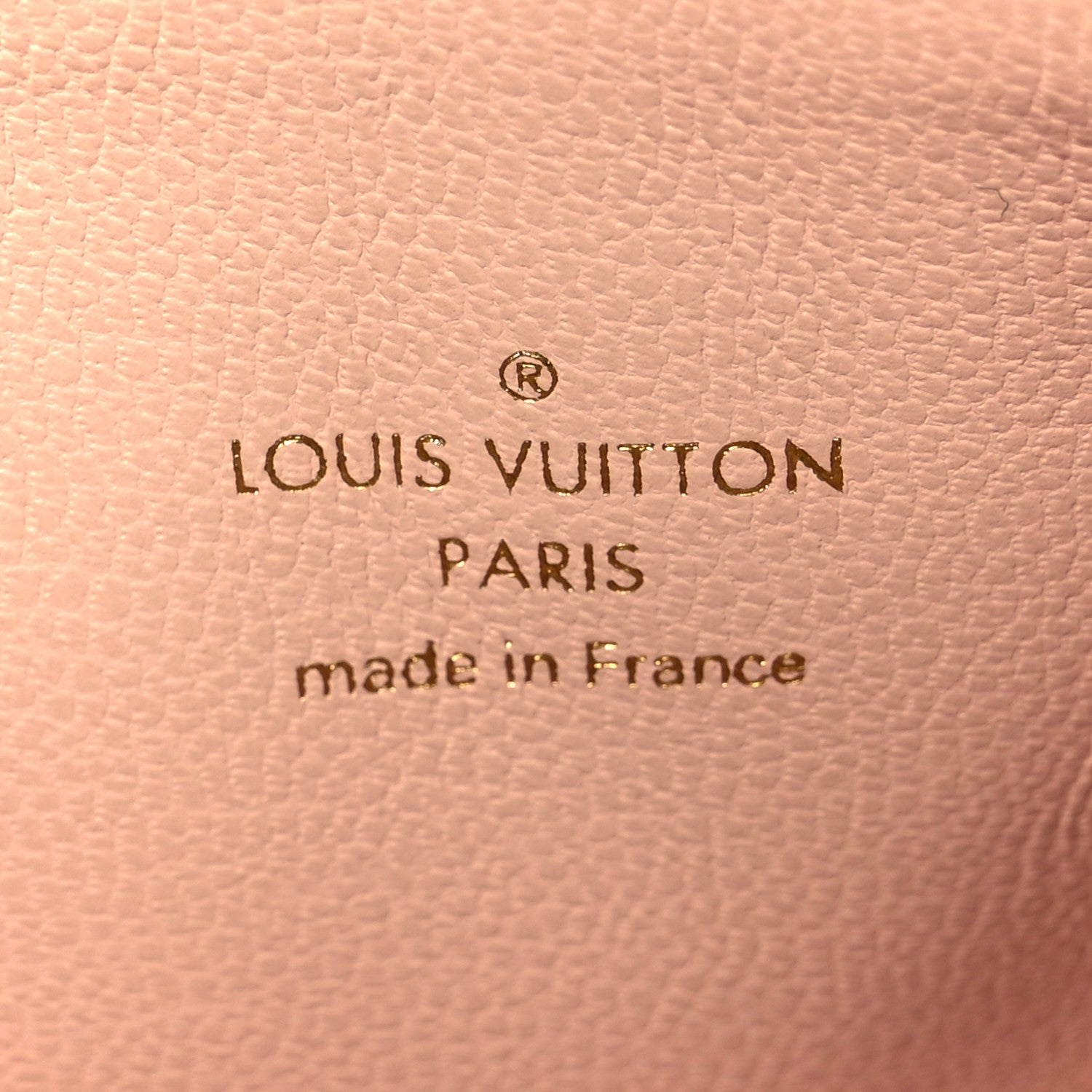 Pearlescent Lambskin Embossed Monogram Coussin PM Beige Rose