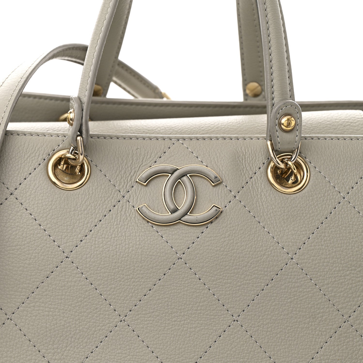 Bullskin Stitched Large Shopping Bag Grey