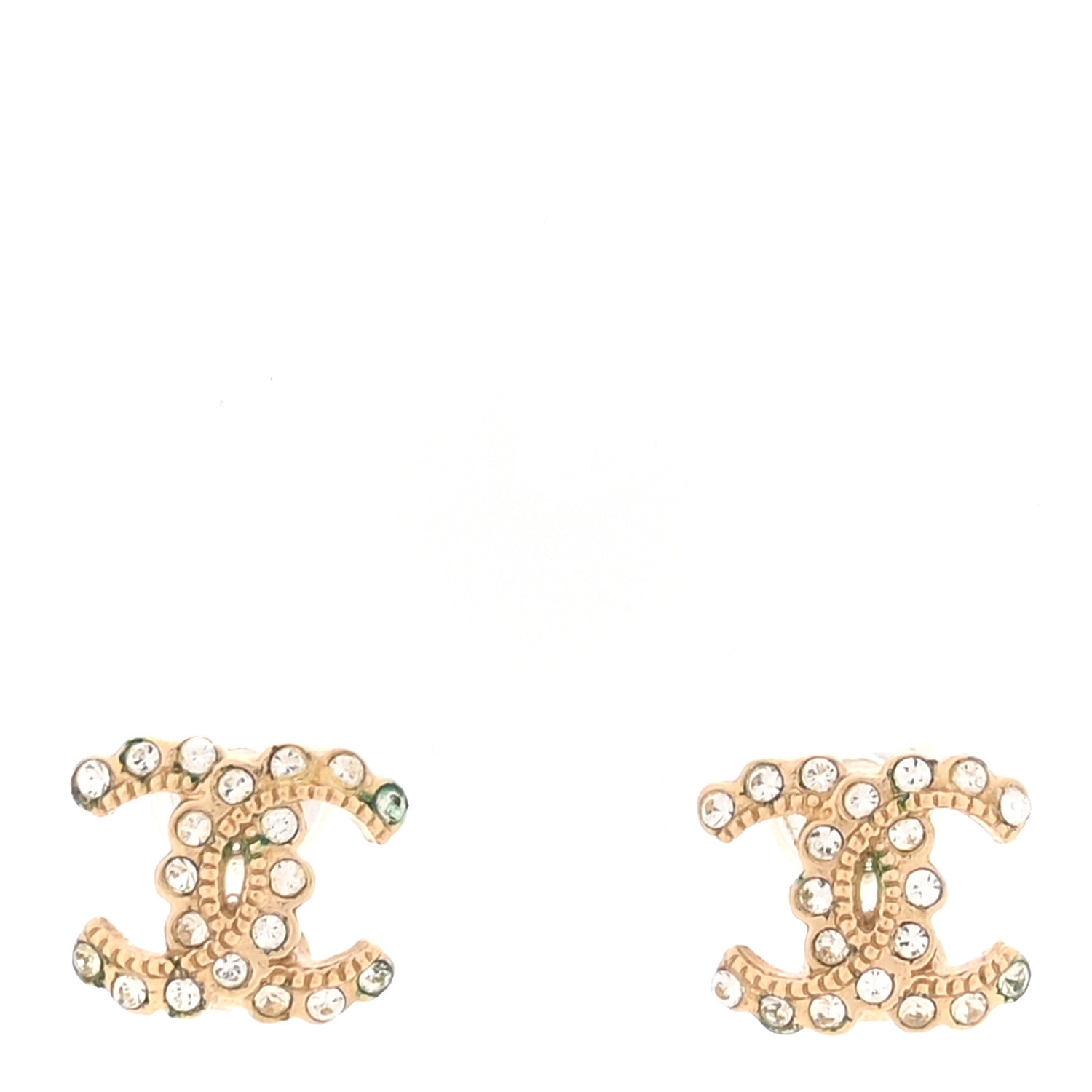 Crystal CC Earrings Gold