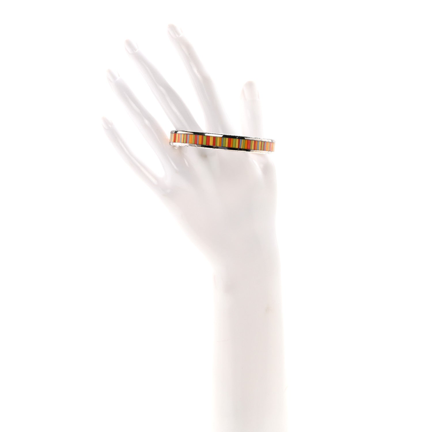 Enamel Printed Stripes Narrow Bracelet 65