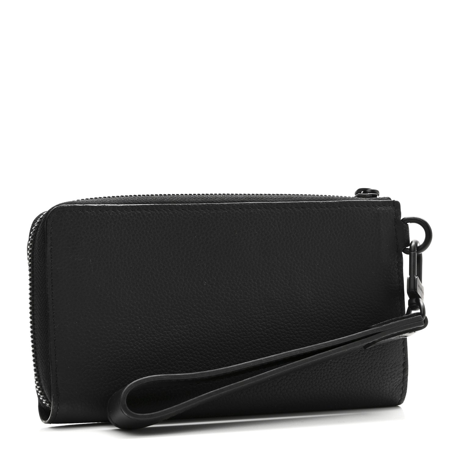 Grained Calfskin Aerogram Long Wallet Black