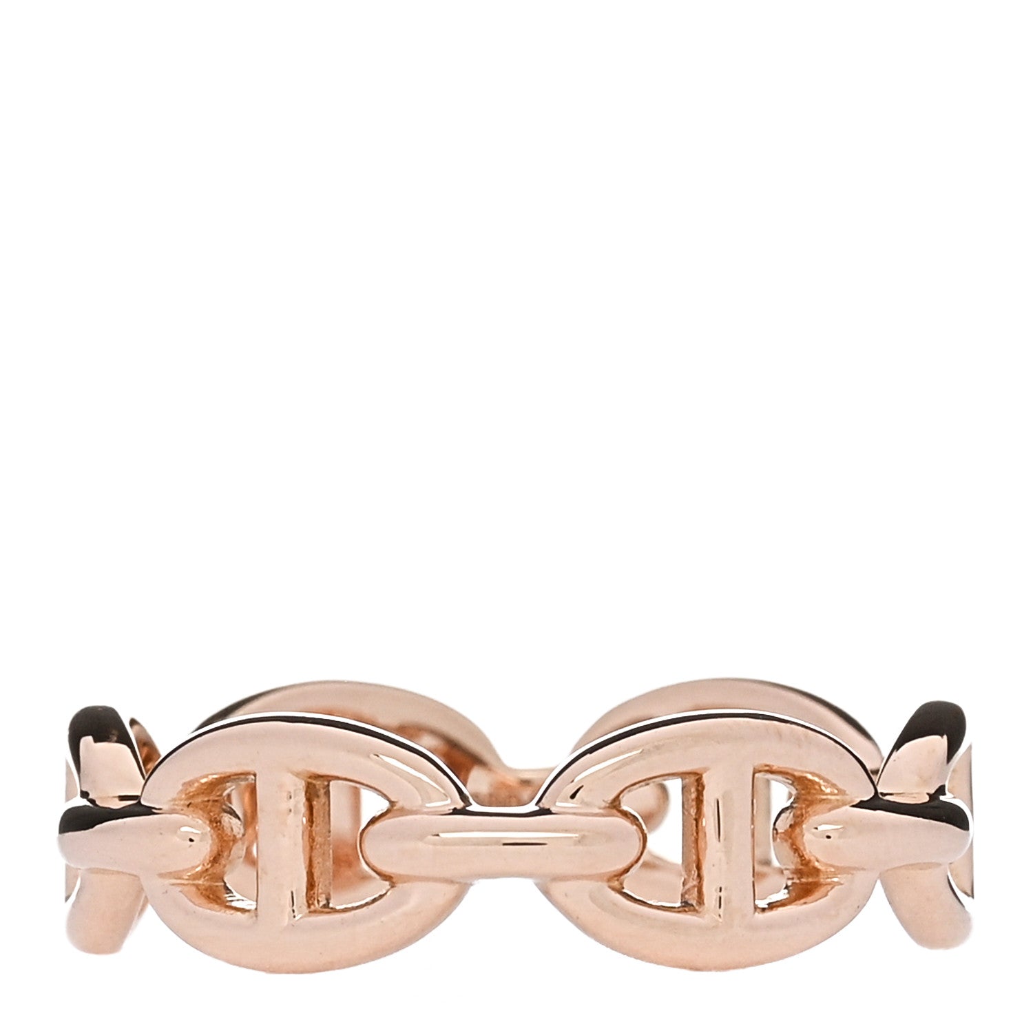 18K Rose Gold PM Chaine d'Ancre Enchainee Ring 53 6.5