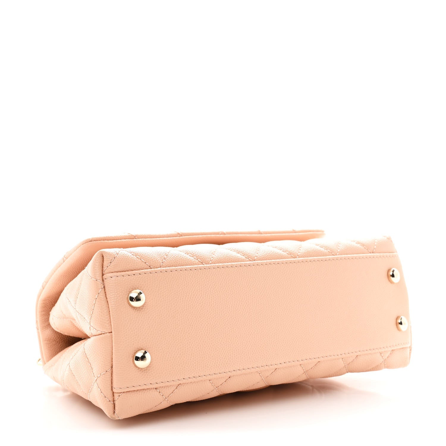 Caviar Quilted Mini Coco Handle Flap Light Pink