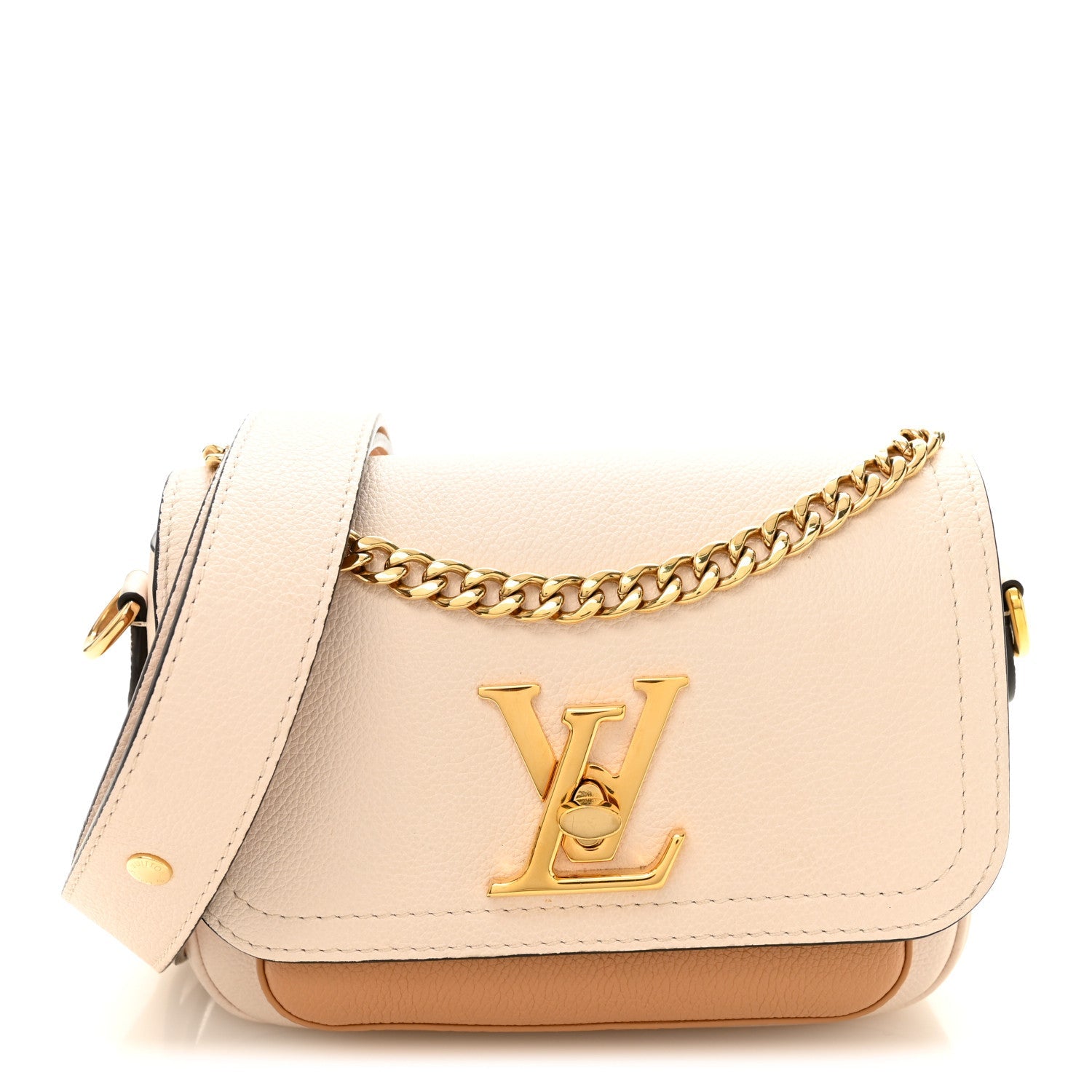 Grained Calfskin Lockme Tender Quartz