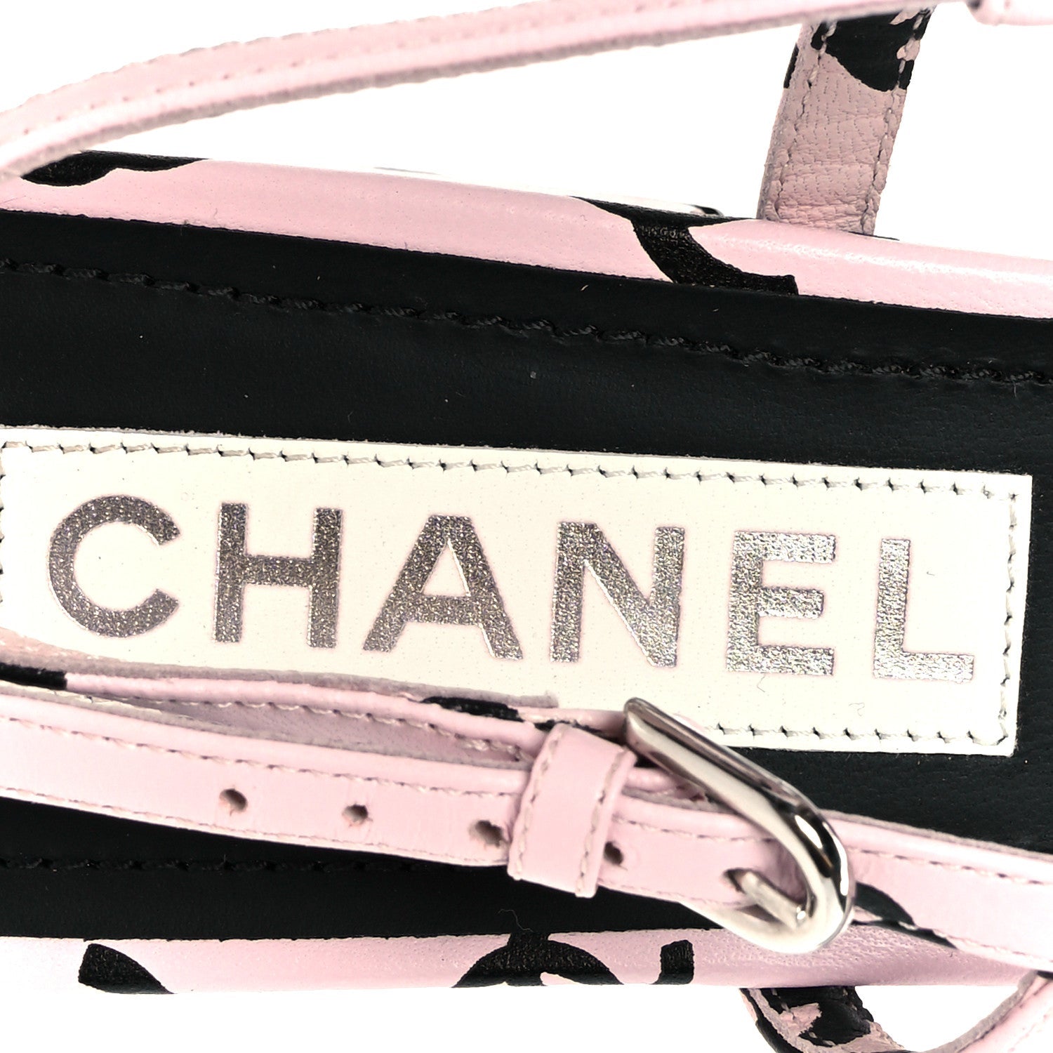 Printed Lambskin Coco Beach Sligback Sandals 40 Light Pink Black