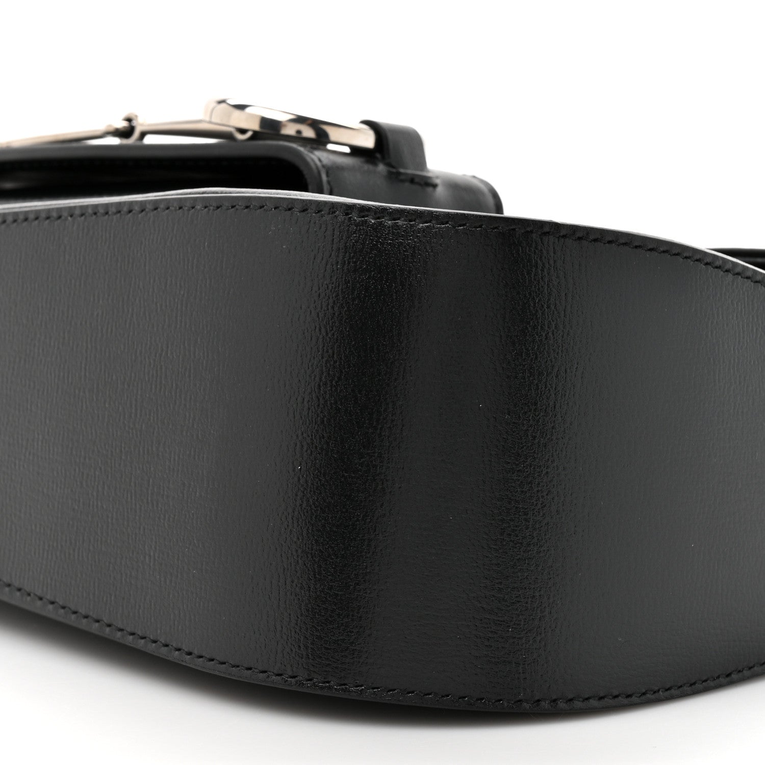 Azalea Calfskin Small Horsebit 1955 Asymmetric Shoulder Bag Black