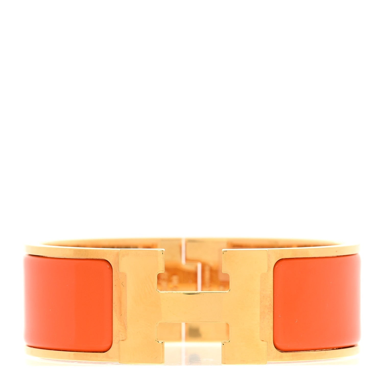 Enamel Wide Clic Clac H Bracelet PM Orange
