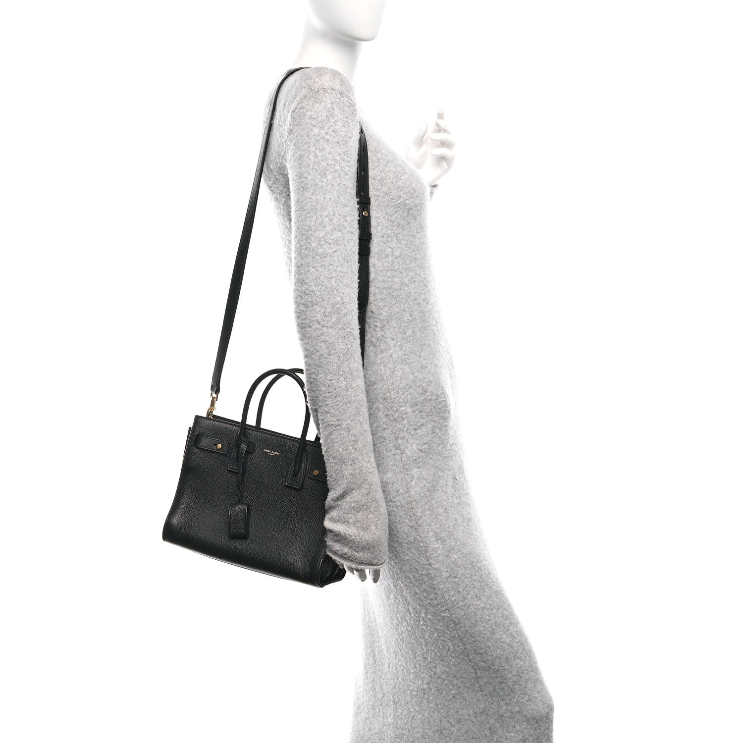 Grained Calfskin Baby Sac De Jour Souple Black