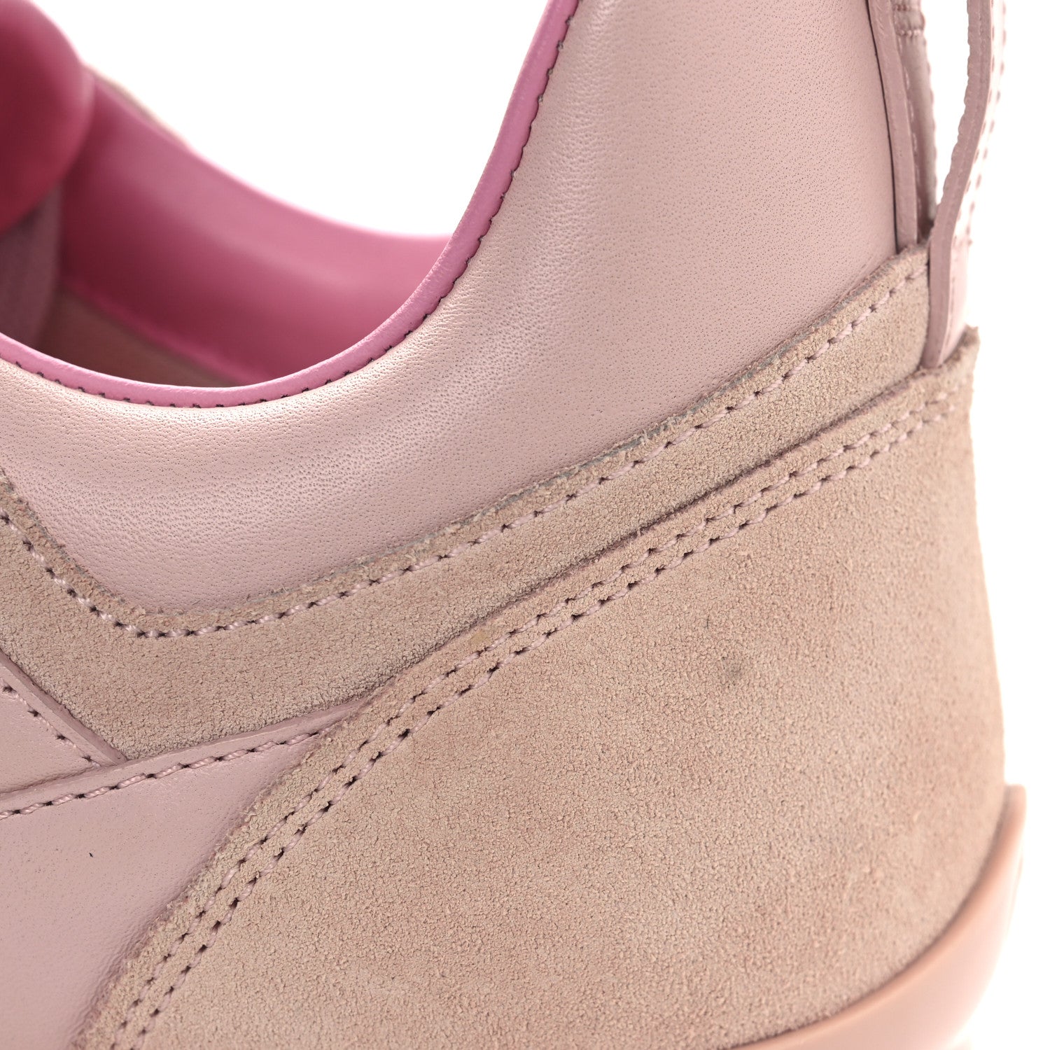 Suede Calfskin Run Away Sneakers 37.5 Pink