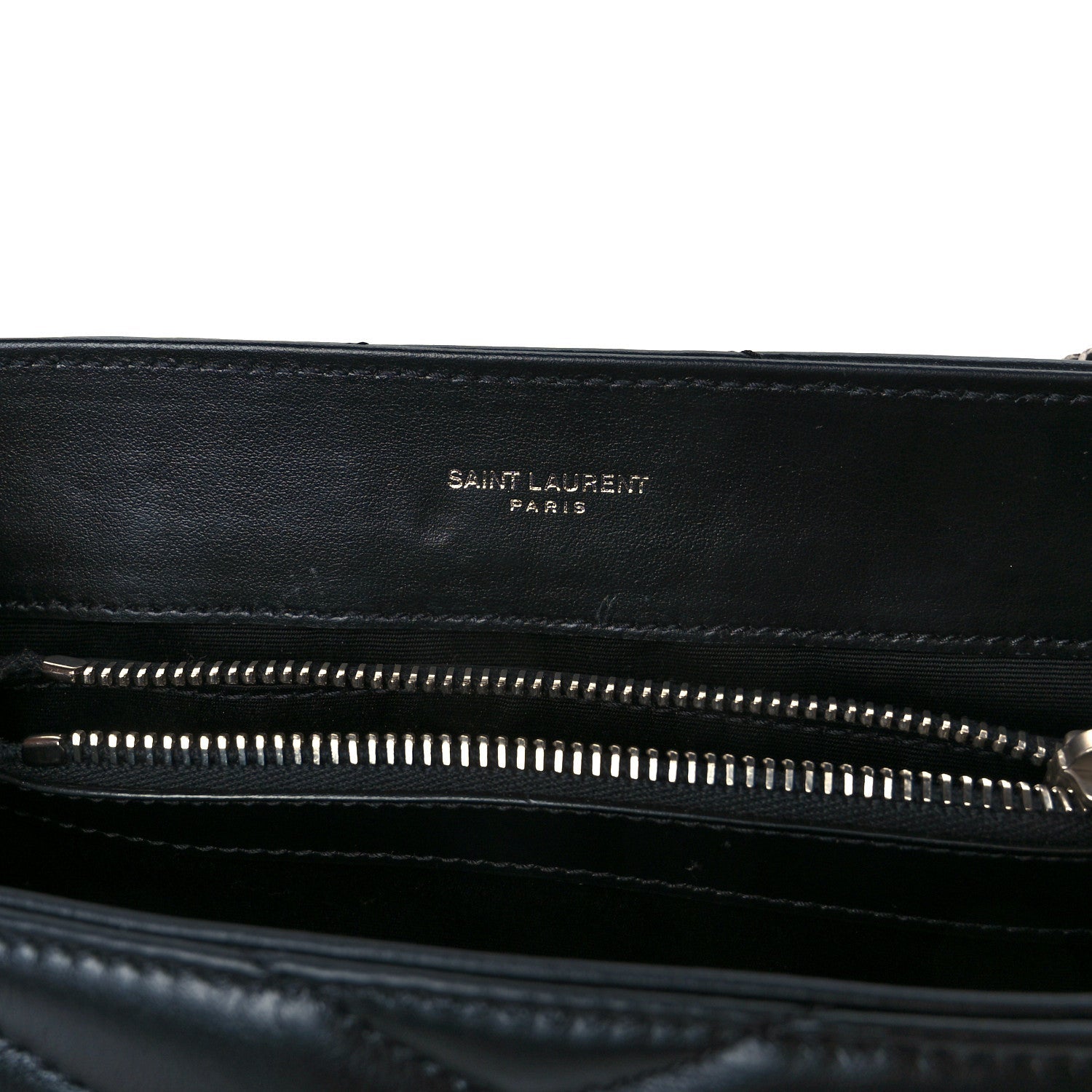 Calfskin Y Quilted Monogram Small Loulou Chain Satchel Black