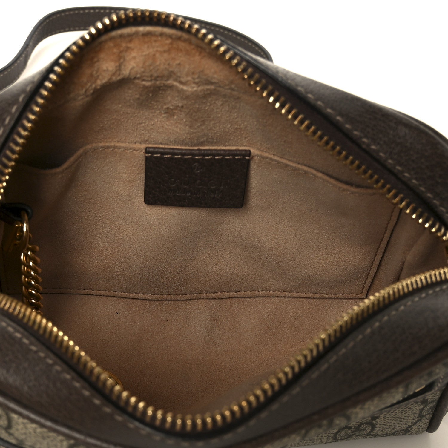 GG Supreme Monogram Web Mini Ophidia Shoulder Bag Brown