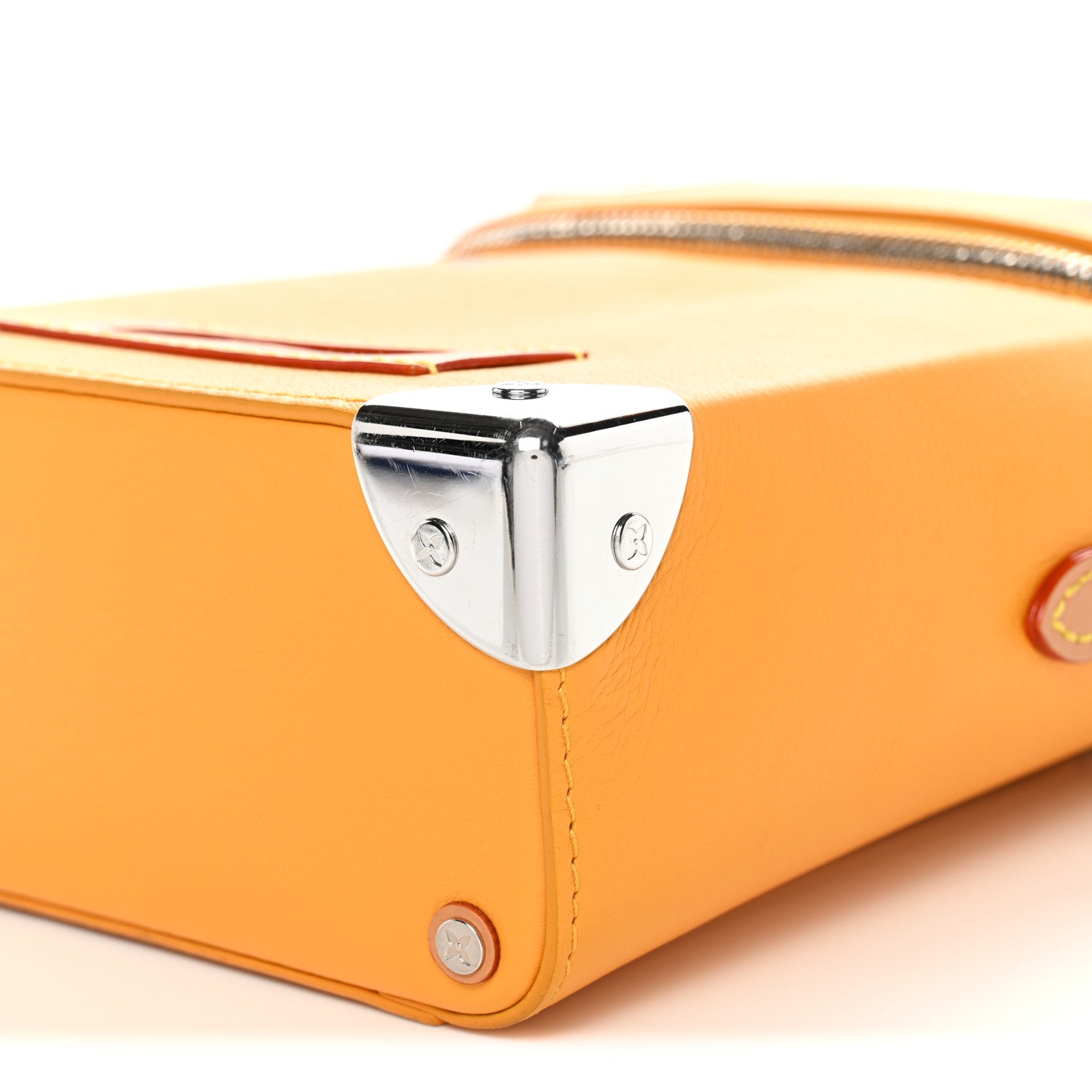 Calfskin N°7 Vertical Box Trunk Yellow