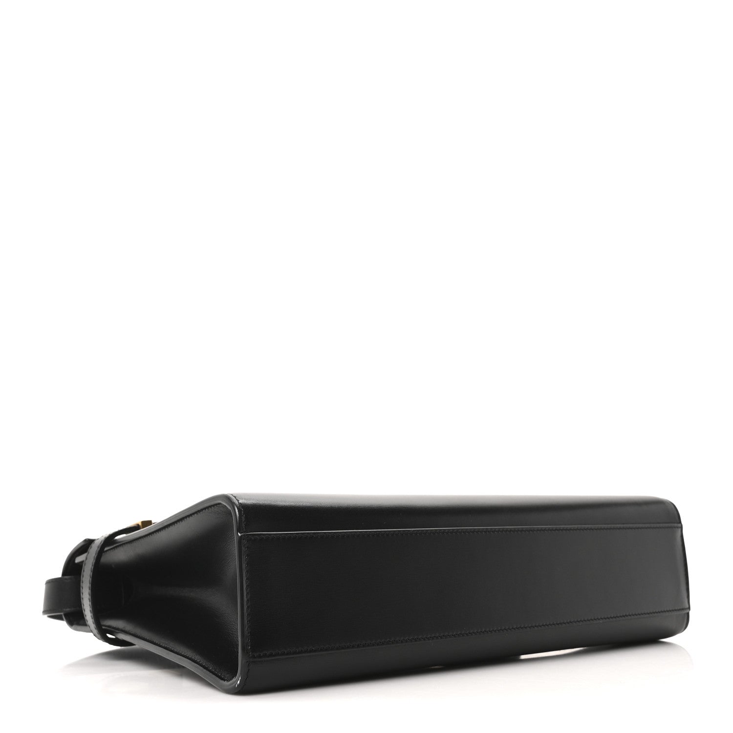 Smooth Calfskin Manhattan Shoulder Bag Black