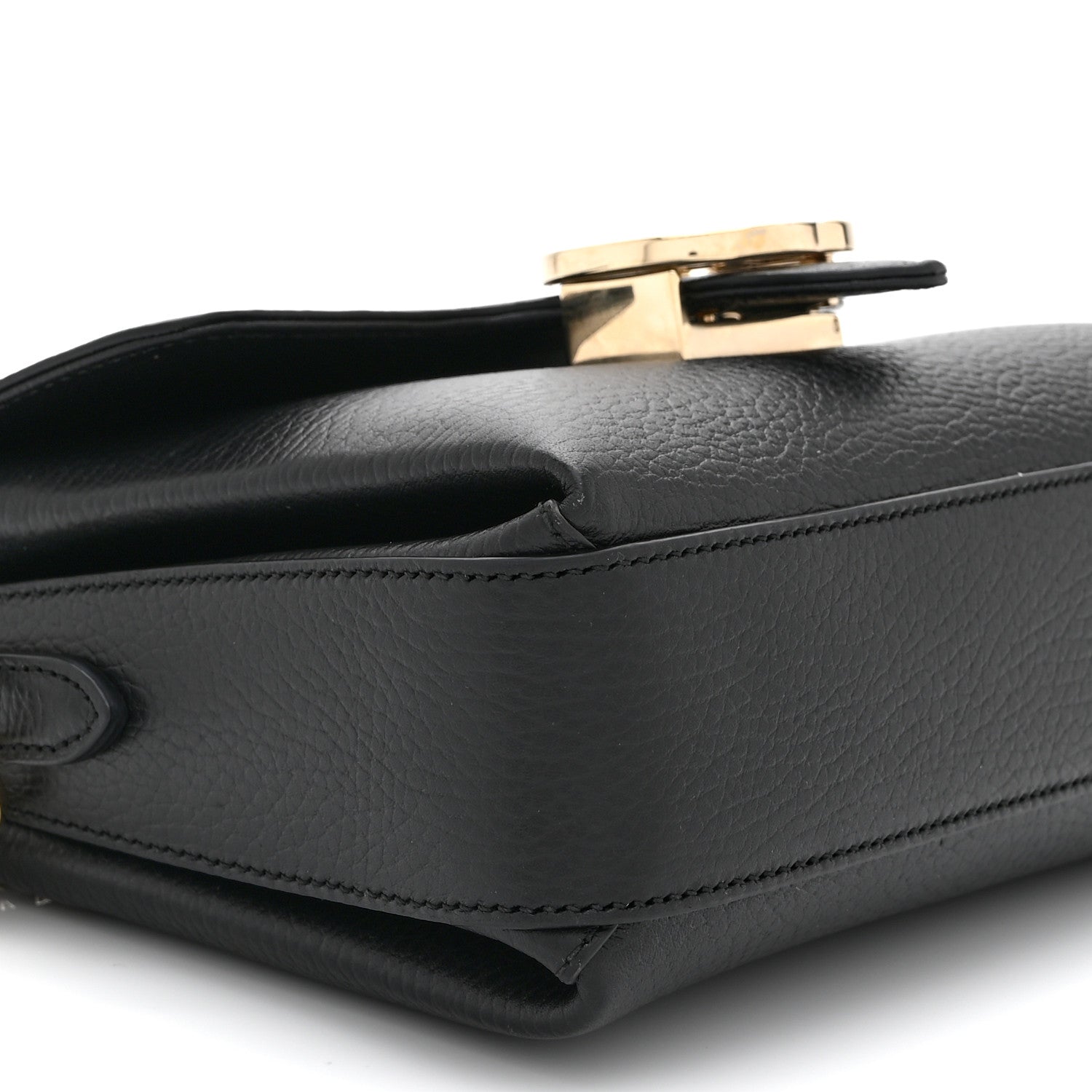 Dollar Calfskin Interlocking G Crossbody Bag Black