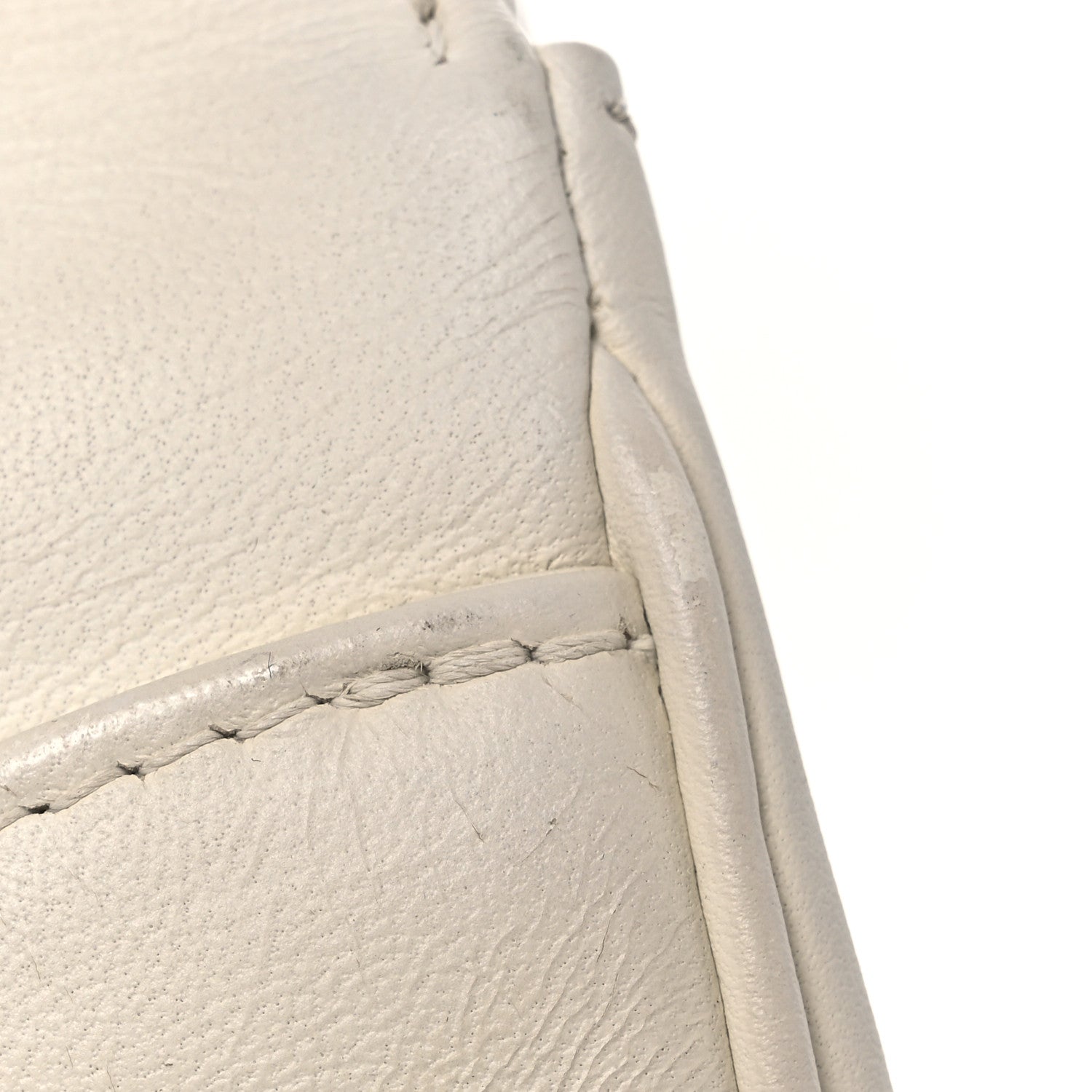 Lambskin CC Mania Flap Bag White