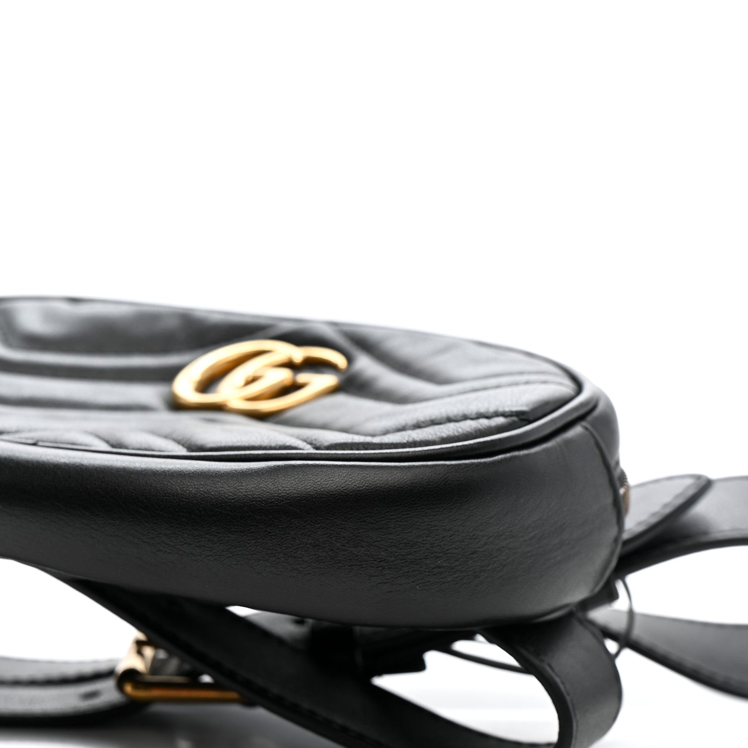 Calfskin Matelasse GG Marmont Belt Bag 85 34 Black