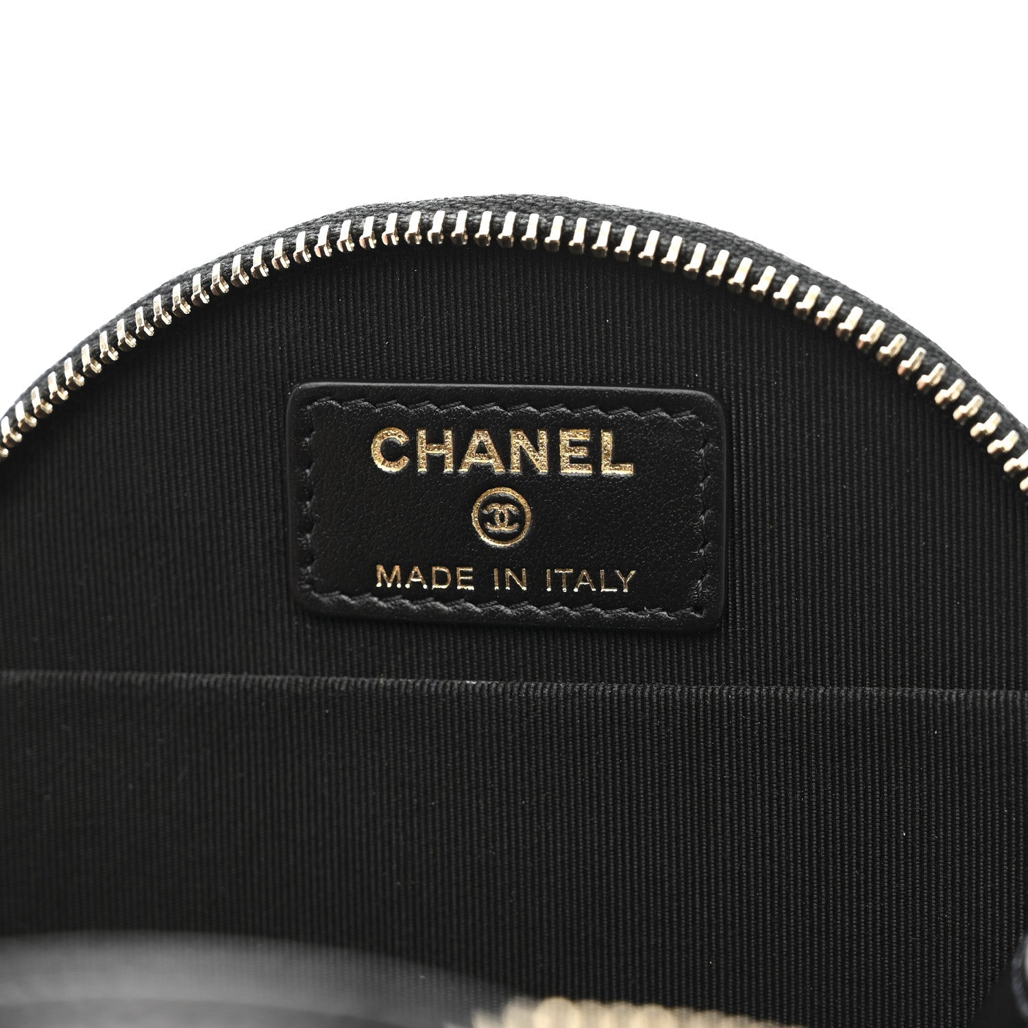 Caviar Quilted Round Handle With Care Vanity With Chain Black