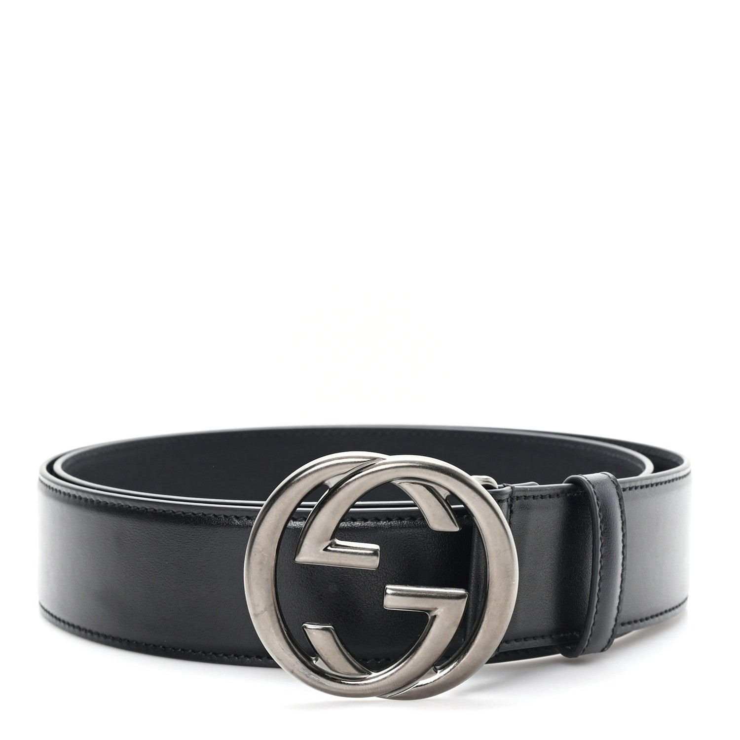 Plutone Calfskin Double G Belt 40mm 100 40 Black