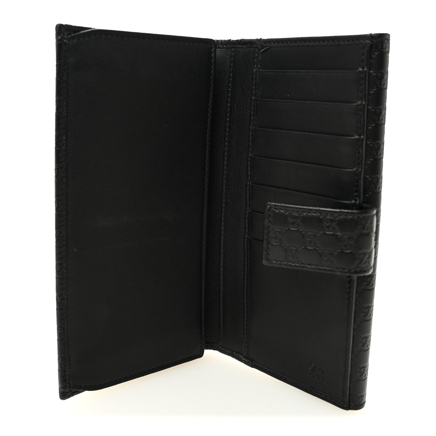 Microguccissima Continental Flap Wallet Black