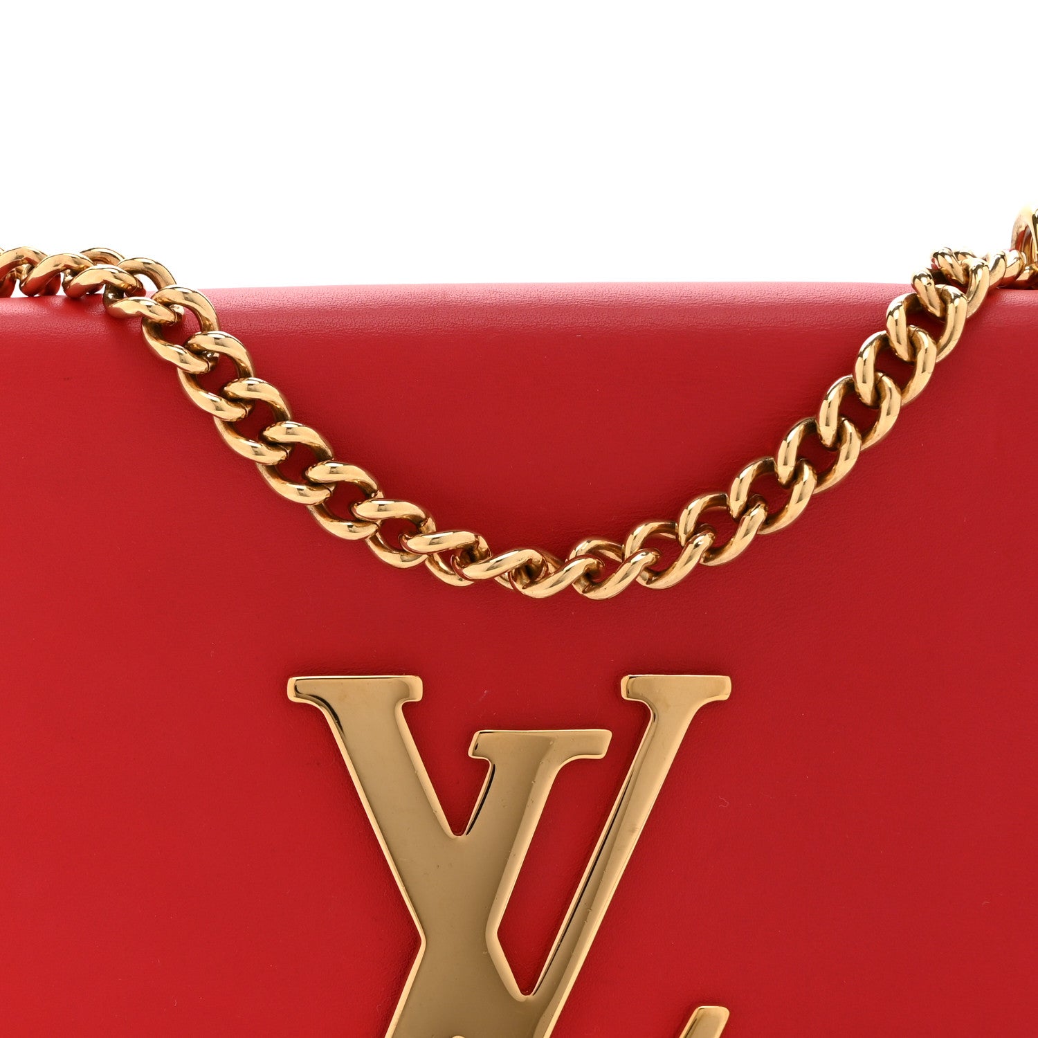 Calfskin Chain Louise MM Red