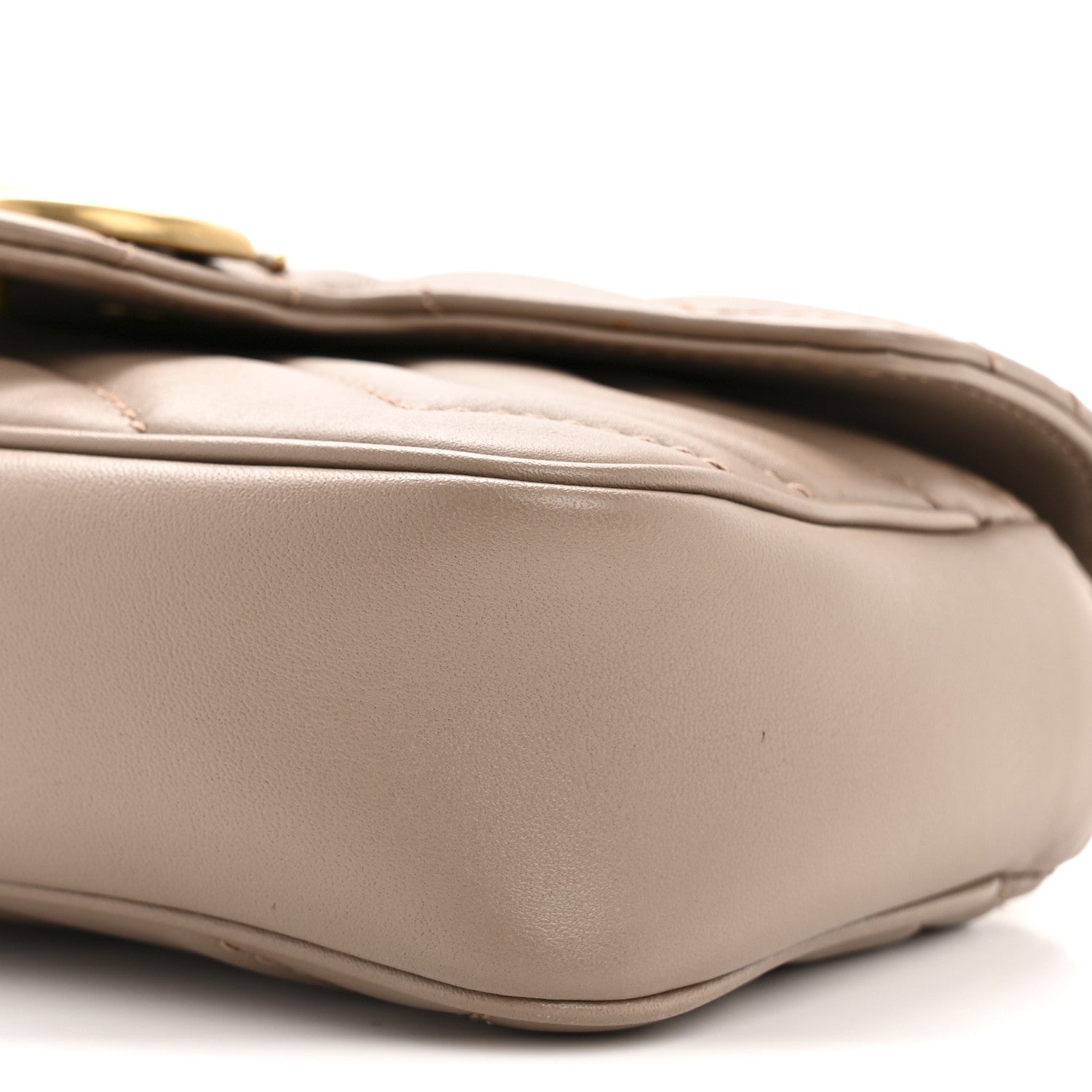 Calfskin Matelasse Super Mini GG Marmont Shoulder Bag Porcelain Rose